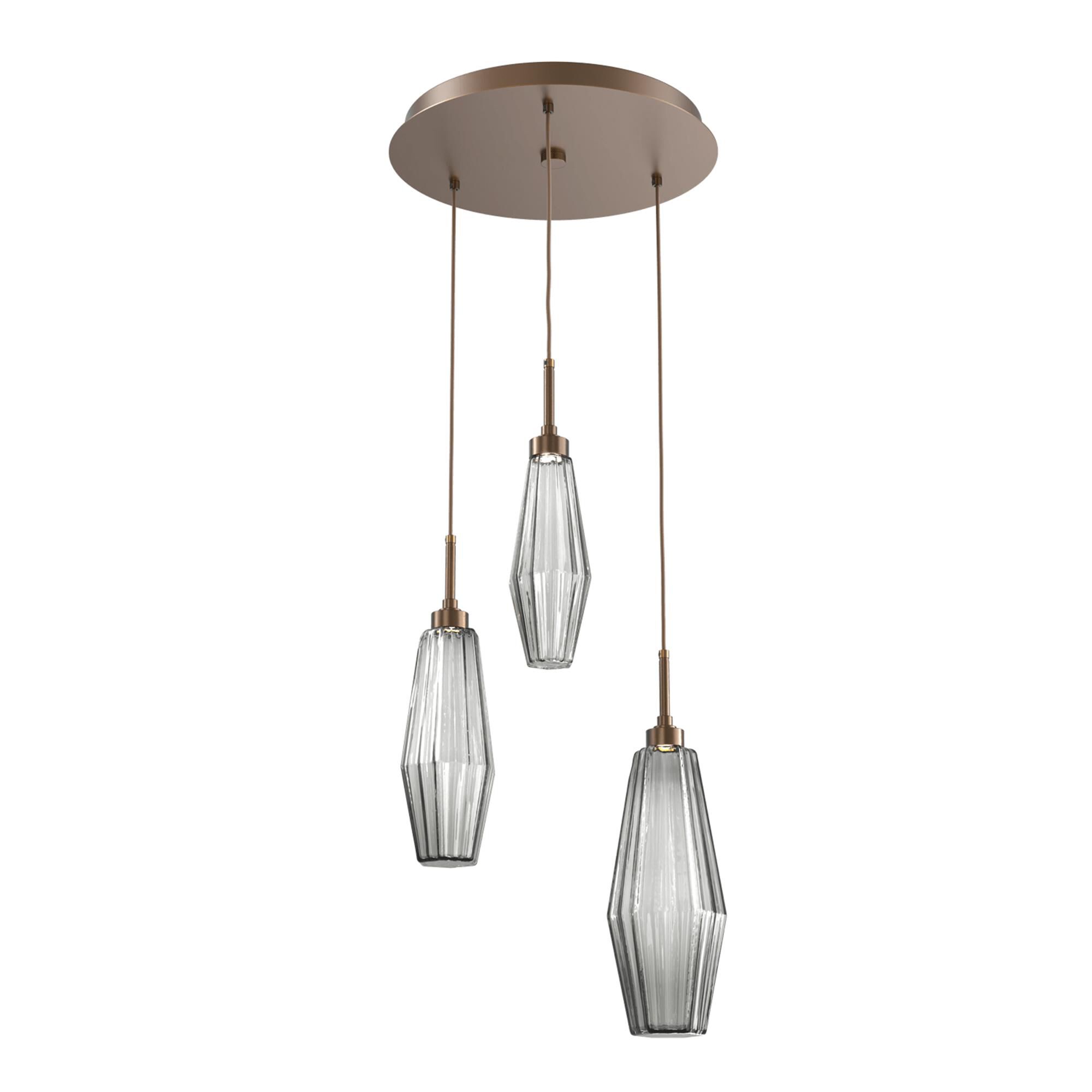 Shown in Flat Bronze finish and Optic Rib Smoke glass