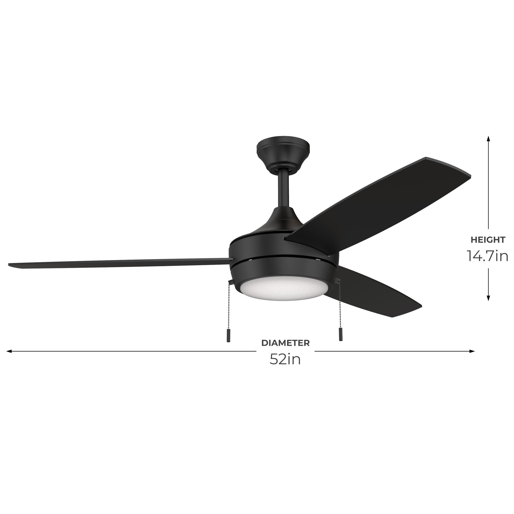 Nolyn 52 Inch Ceiling Fan with Light Kit by Progress Lighting
