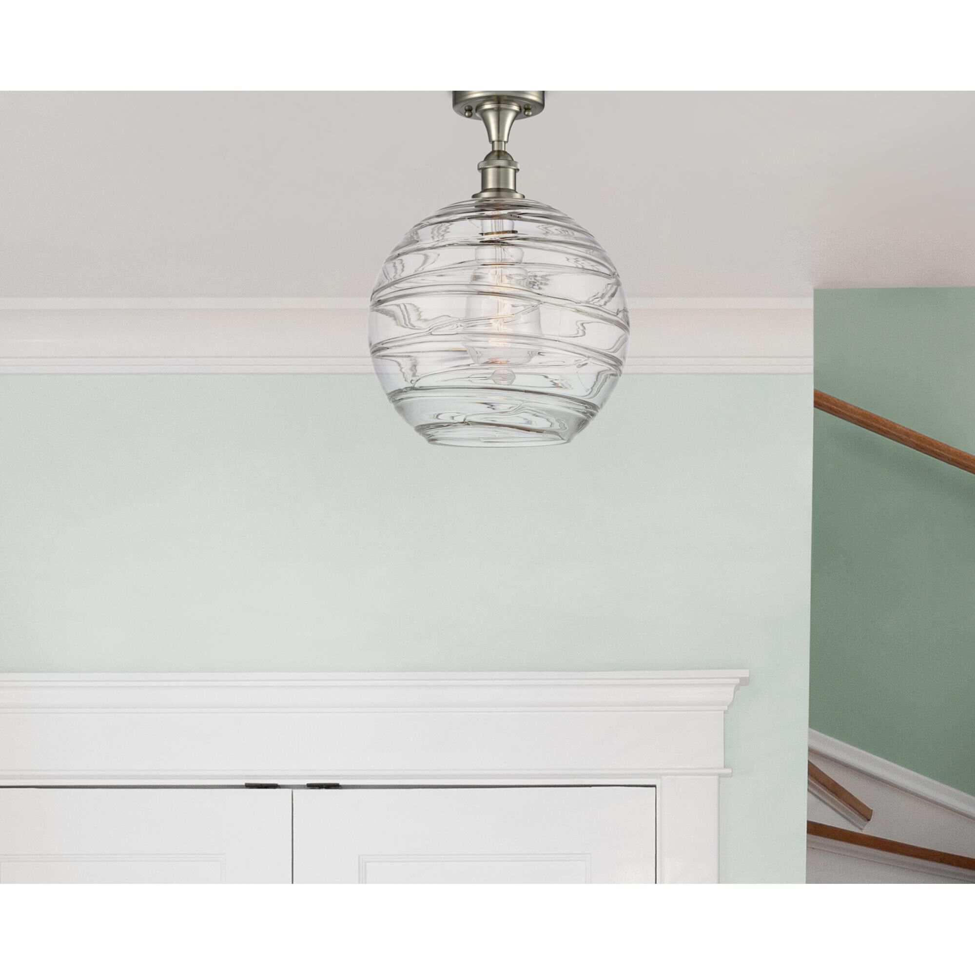 Bruno Marashlian Athens Deco Swirl 12 Inch Semi Flush Mount by Innovations Lighting