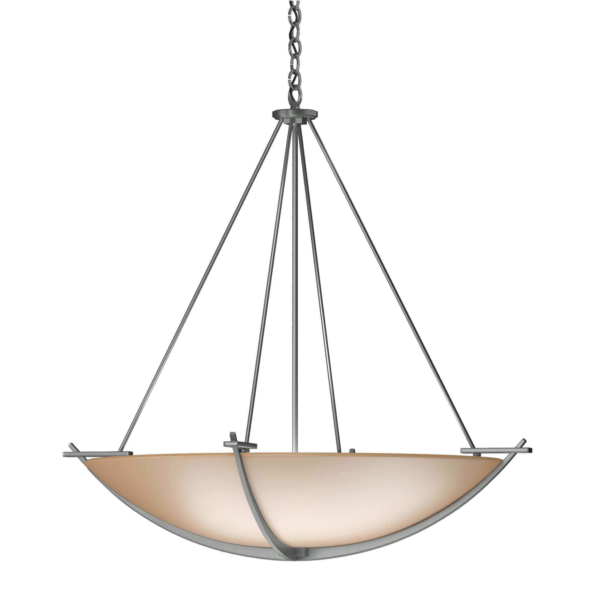 Shown in Vintage Platinum finish and Sand  glass