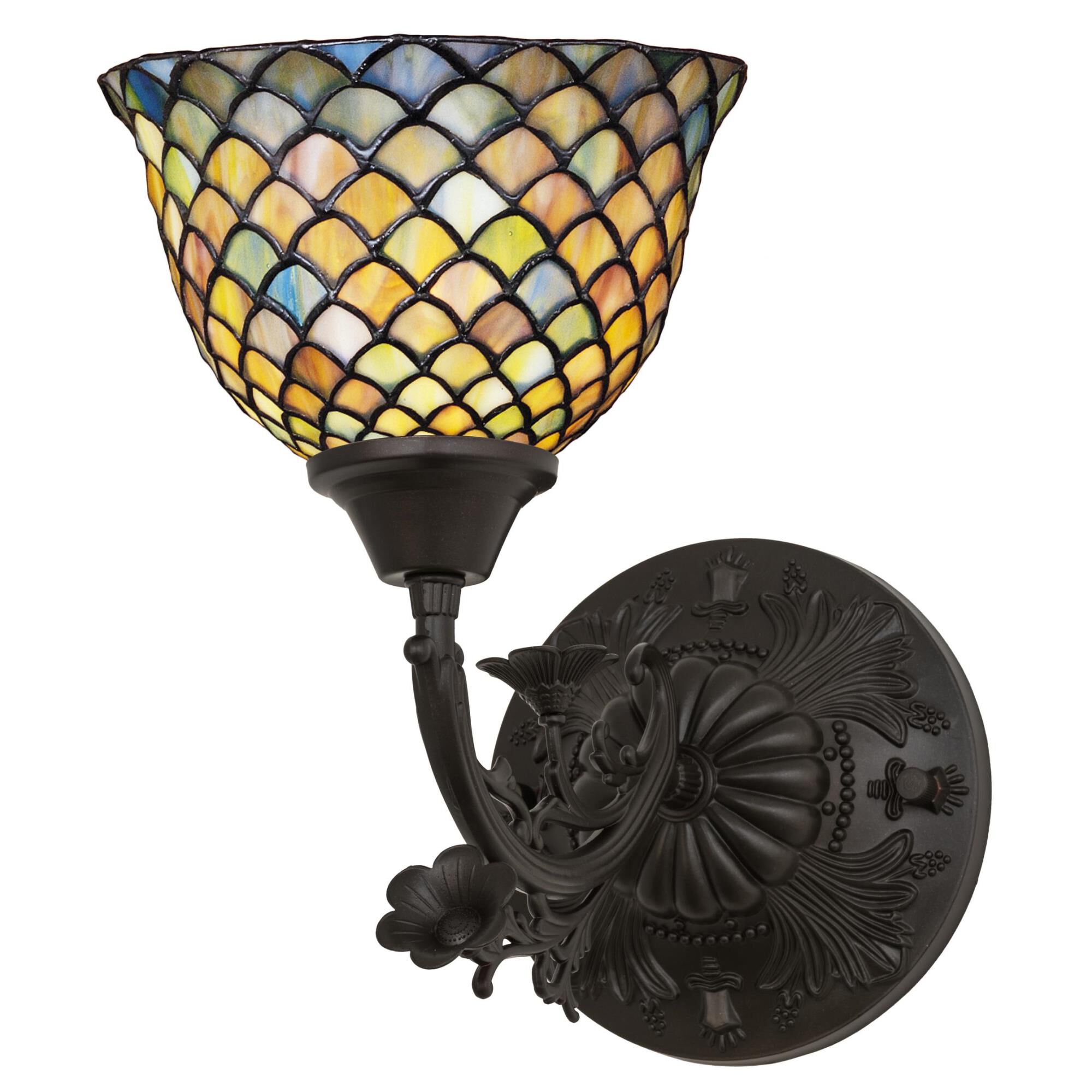 Tiffany Fishscale 13 Inch Wall Sconce by Meyda Lighting