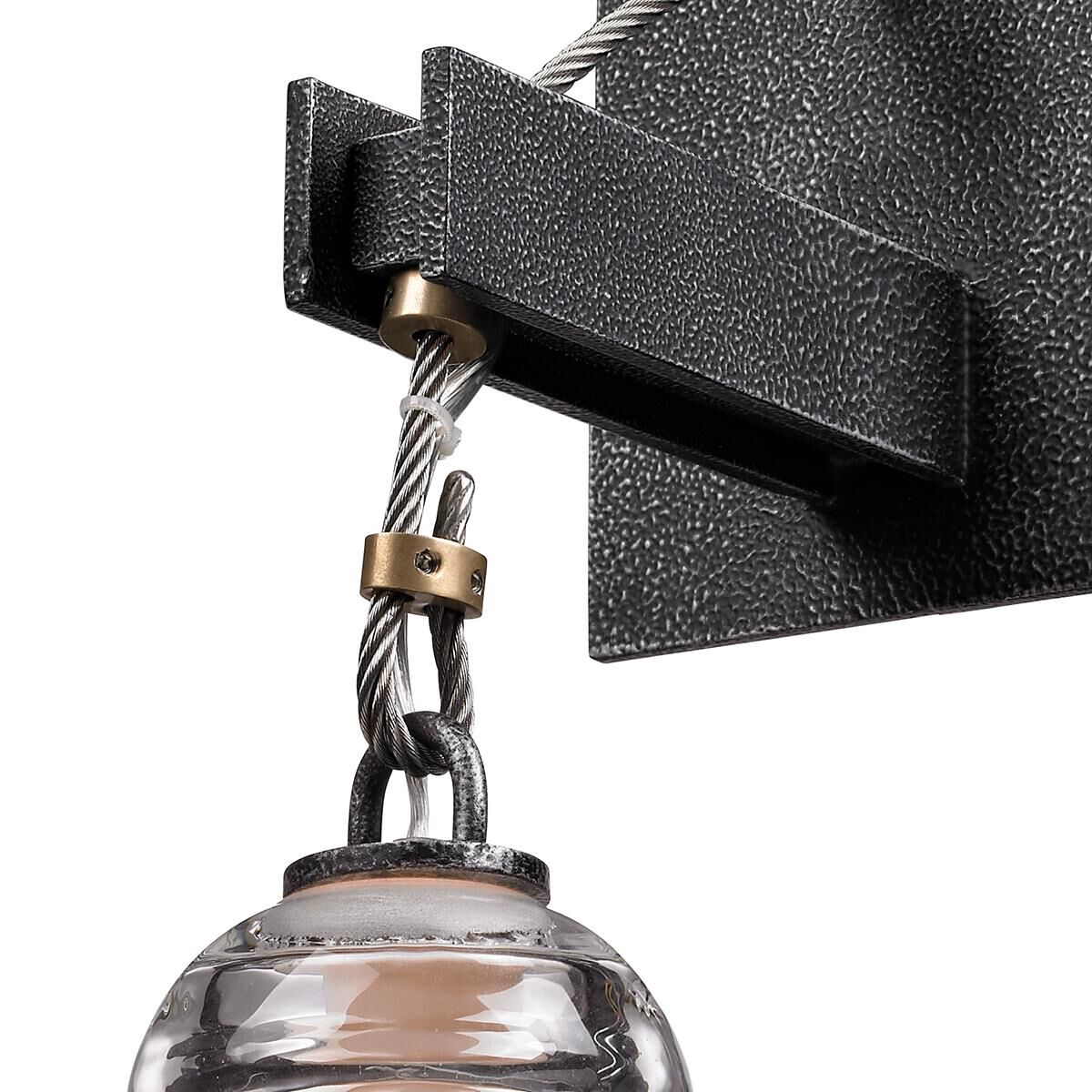 Shown in Old Silver finish and Clear glass and Historic Pressed Glass shade