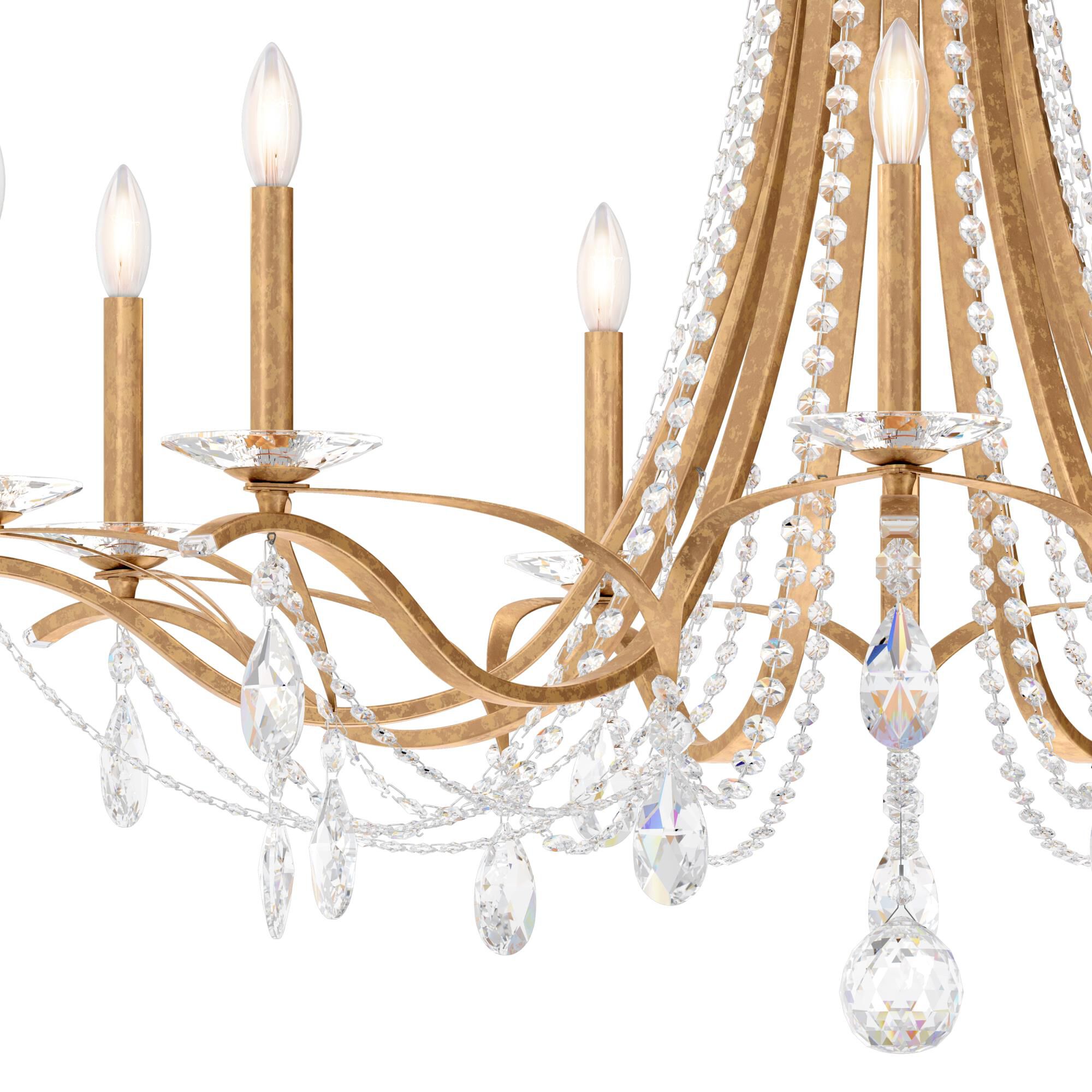 Shown in French Gold finish and Clear Heritage crystal