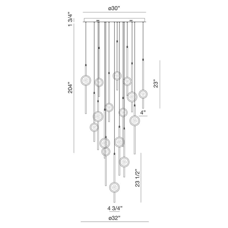 Barletta Multi Light Pendant by Eurofase Lighting
