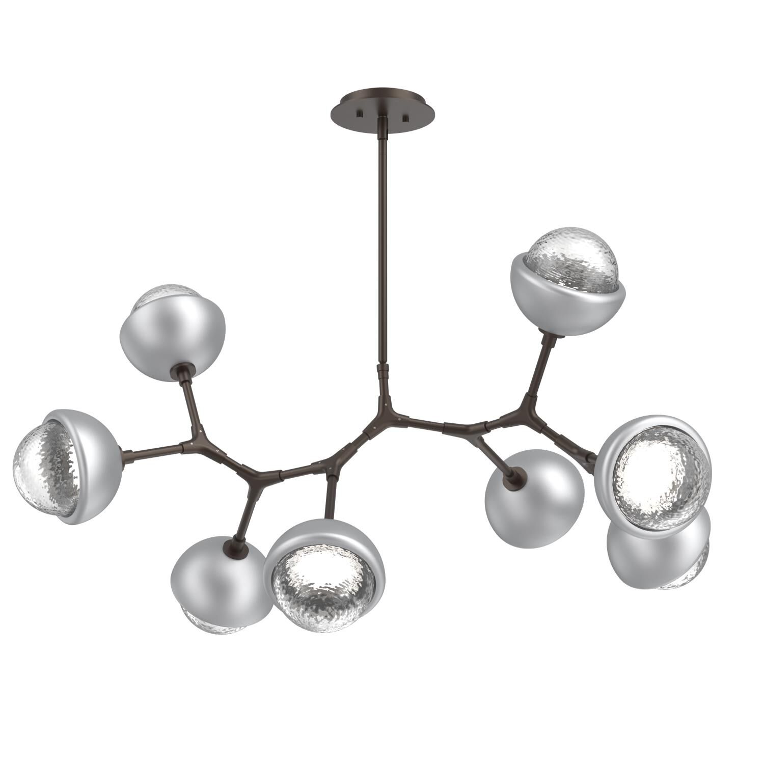 Shown in Flat Bronze finish and Clear glass and Classic Silver accent