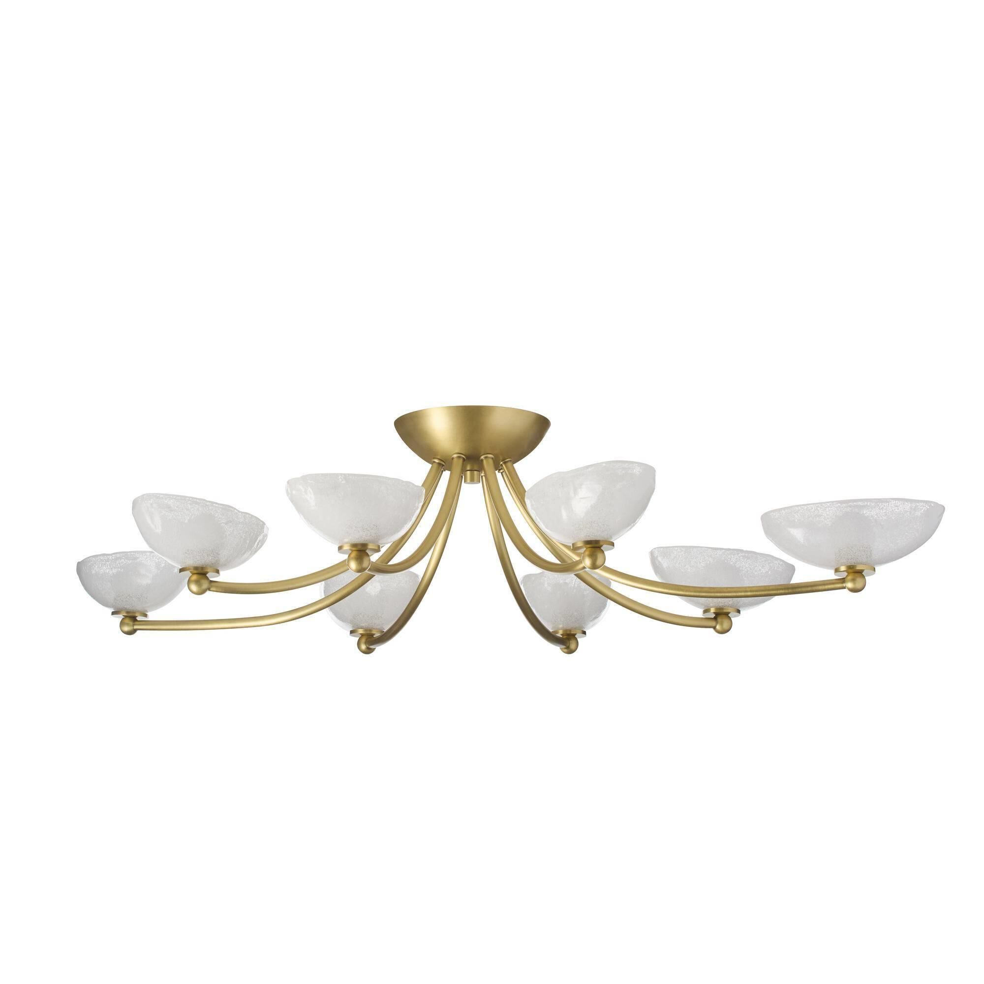 Shown in Antique Brass finish and Opal glass