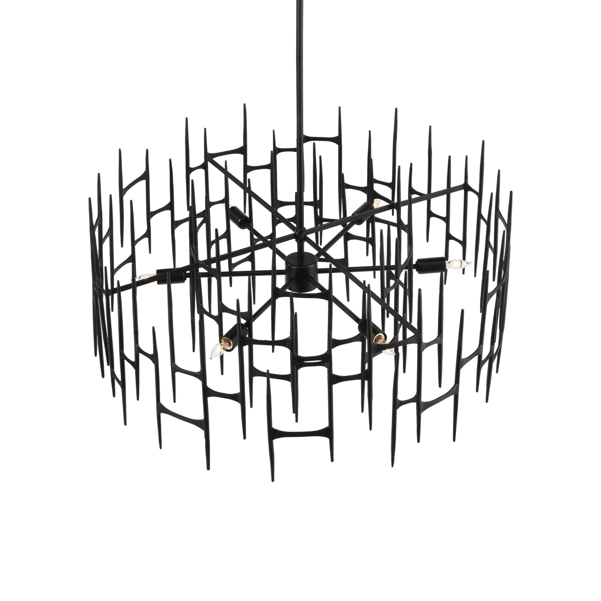 Attingham 31 Inch 6 Light Chandelier by Currey and Company