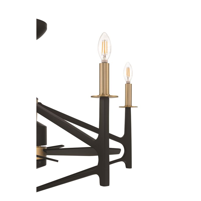 The Reserve 32 24 Inch Chandelier Ceiling Fan with Light Kit by Craftmade