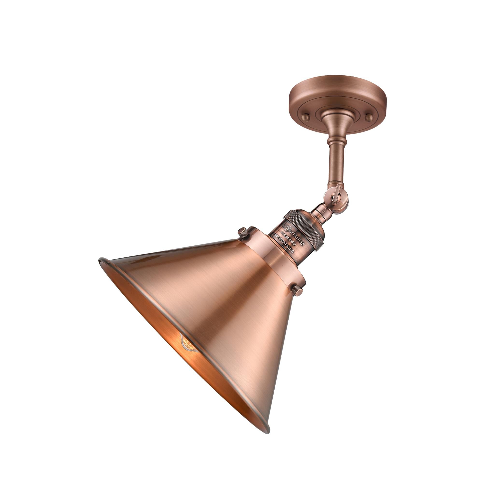Shown in Antique Copper finish and Antique Copper glass and Antique Copper shade and No Accent accent