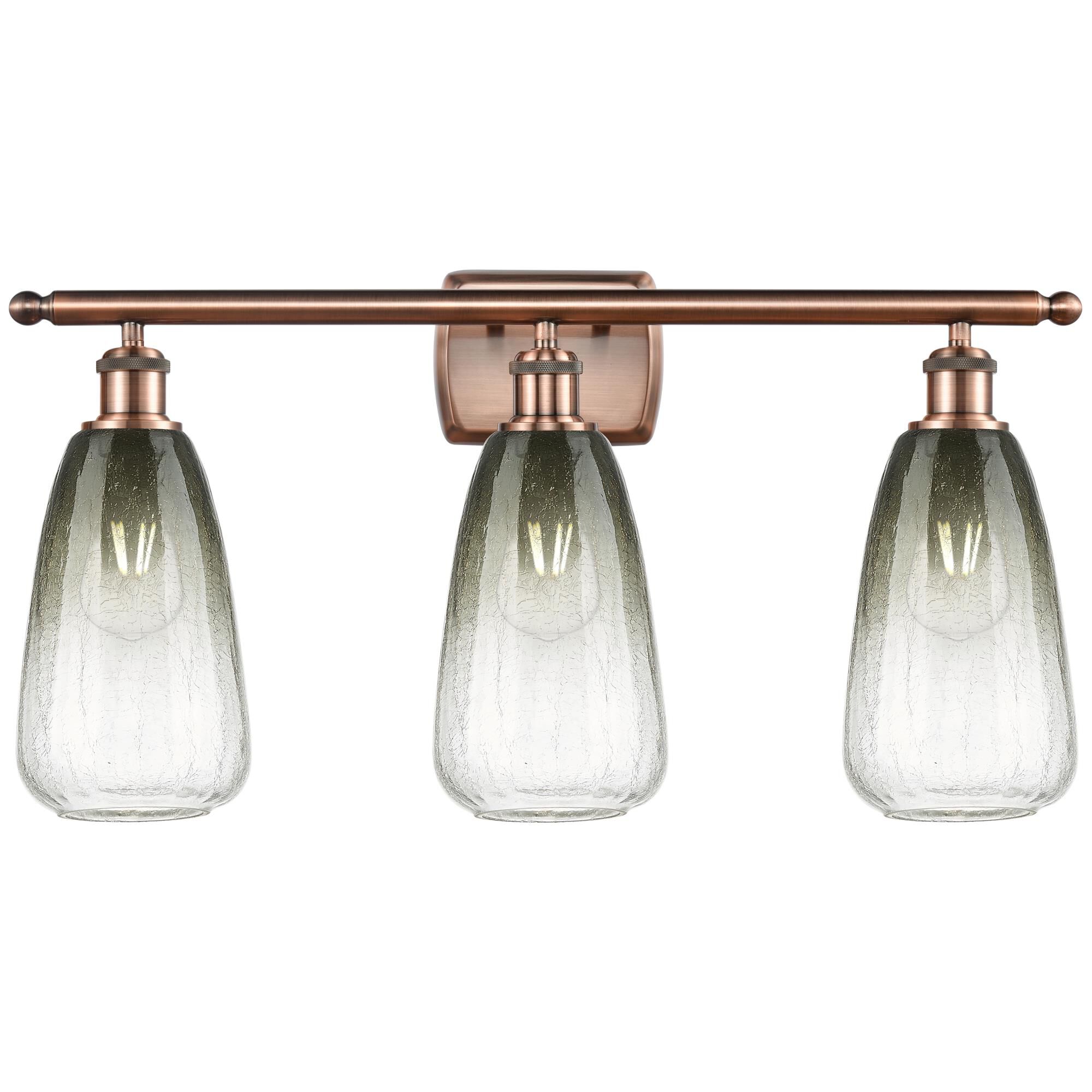 Shown in Antique Copper finish and Slate glass