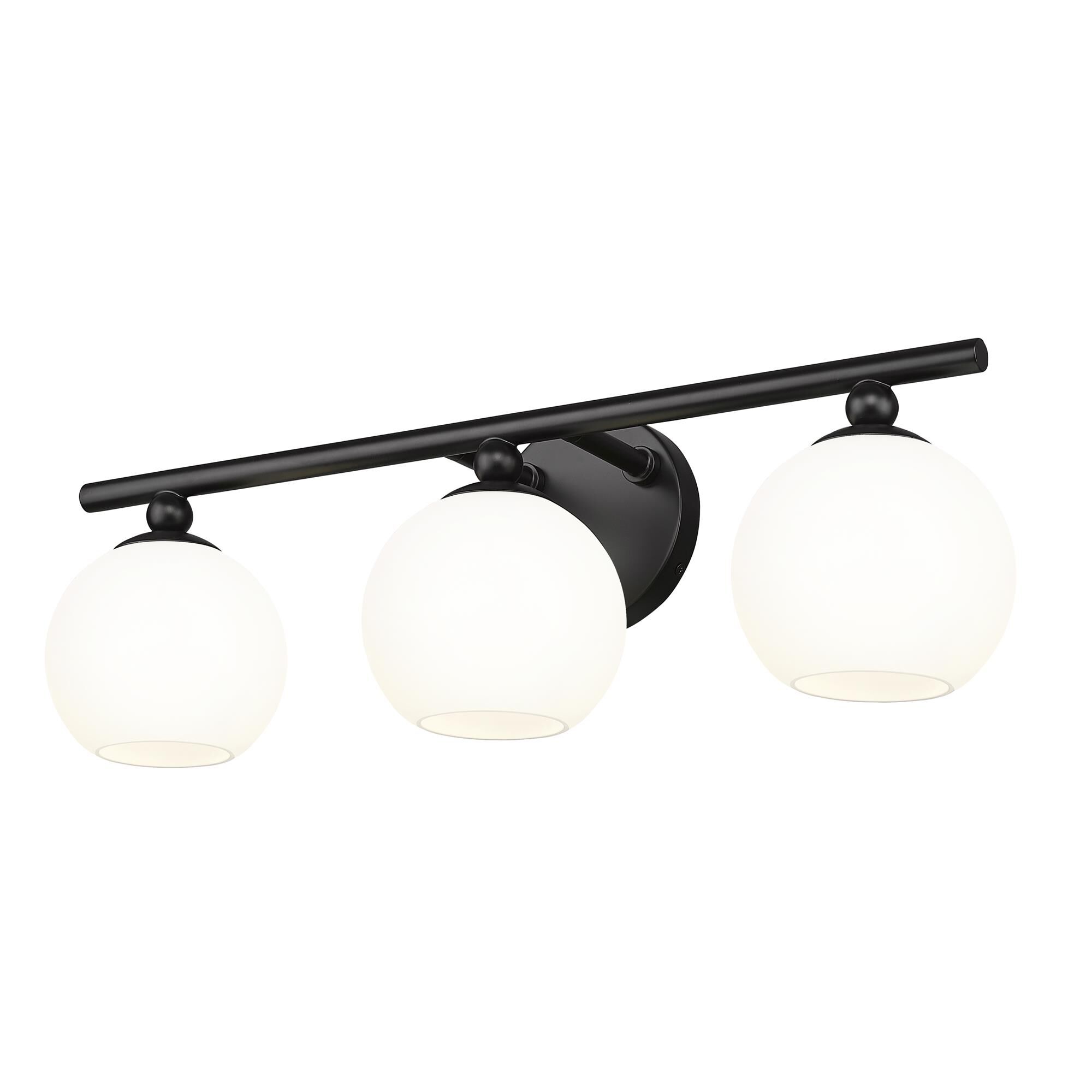 Shown in Matte Black finish and Opal Etched glass