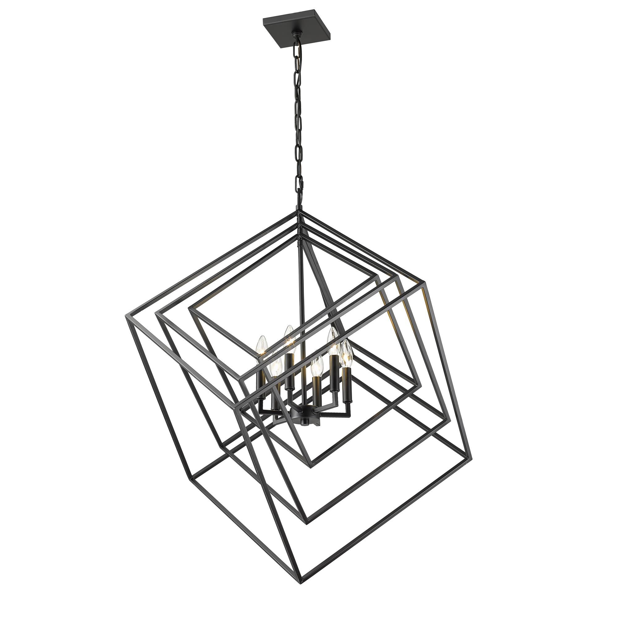 Euclid 35 Inch 6 Light Chandelier by Z-Lite