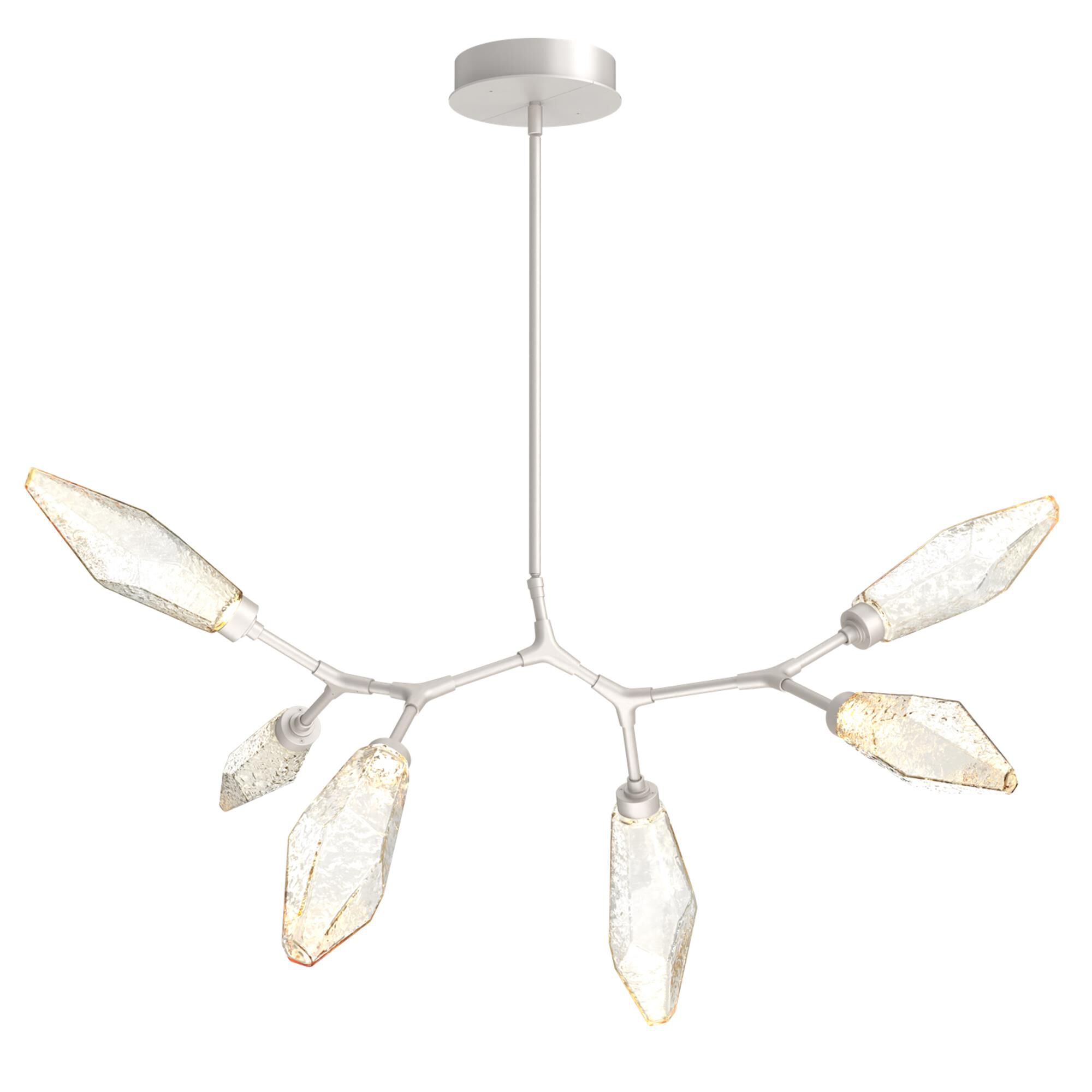Shown in Metallic Beige Silver finish and Amber glass