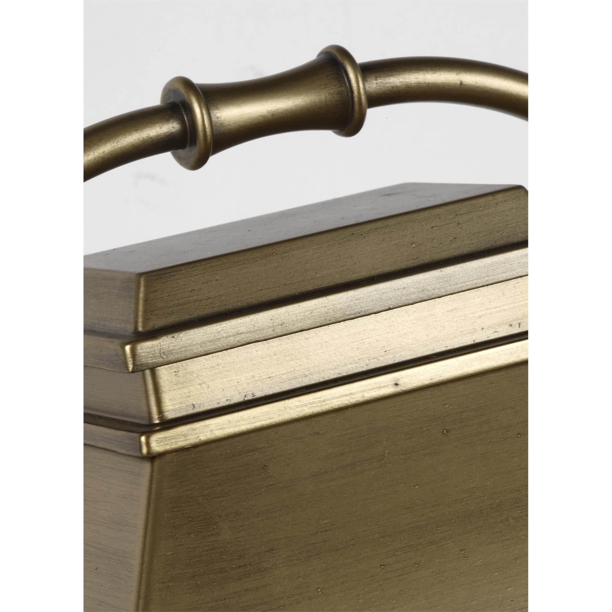 Shown in Painted Distressed Brass finish and Clear Panels glass