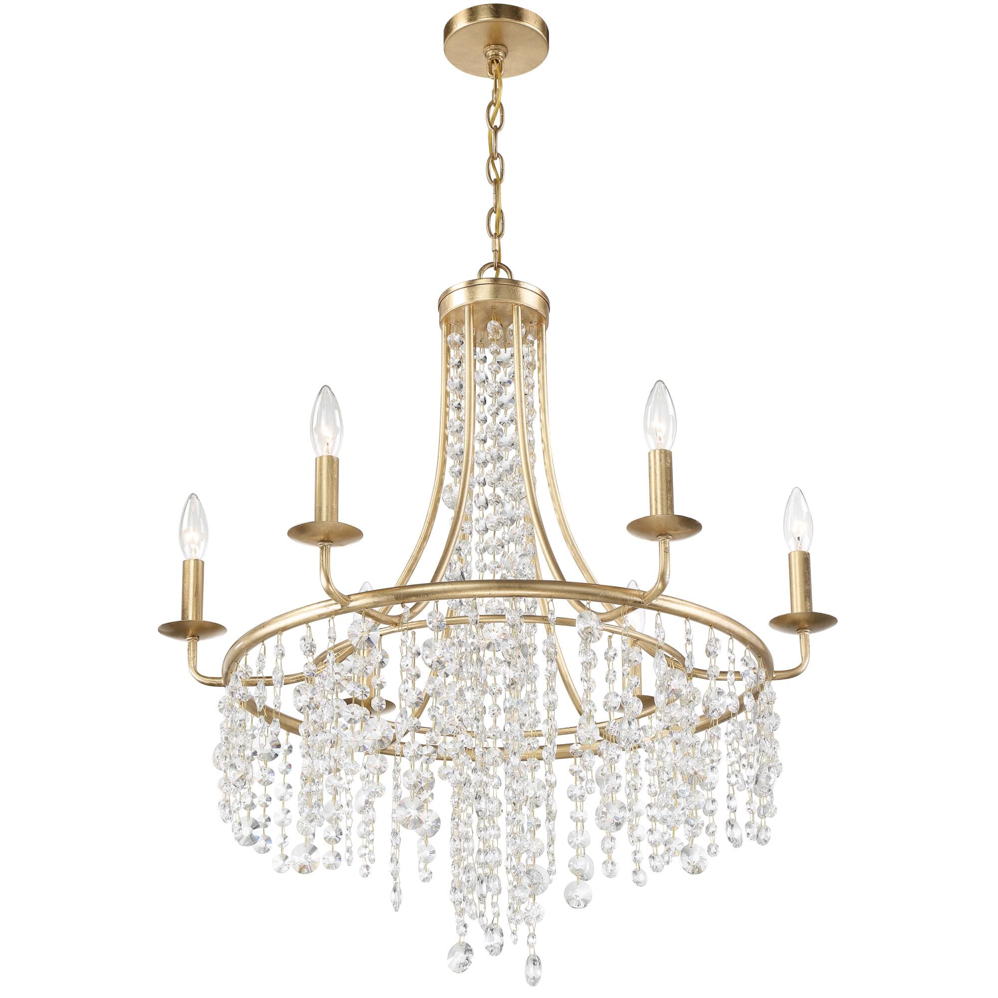 Gabrielle 28 Inch 6 Light Chandelier by Crystorama