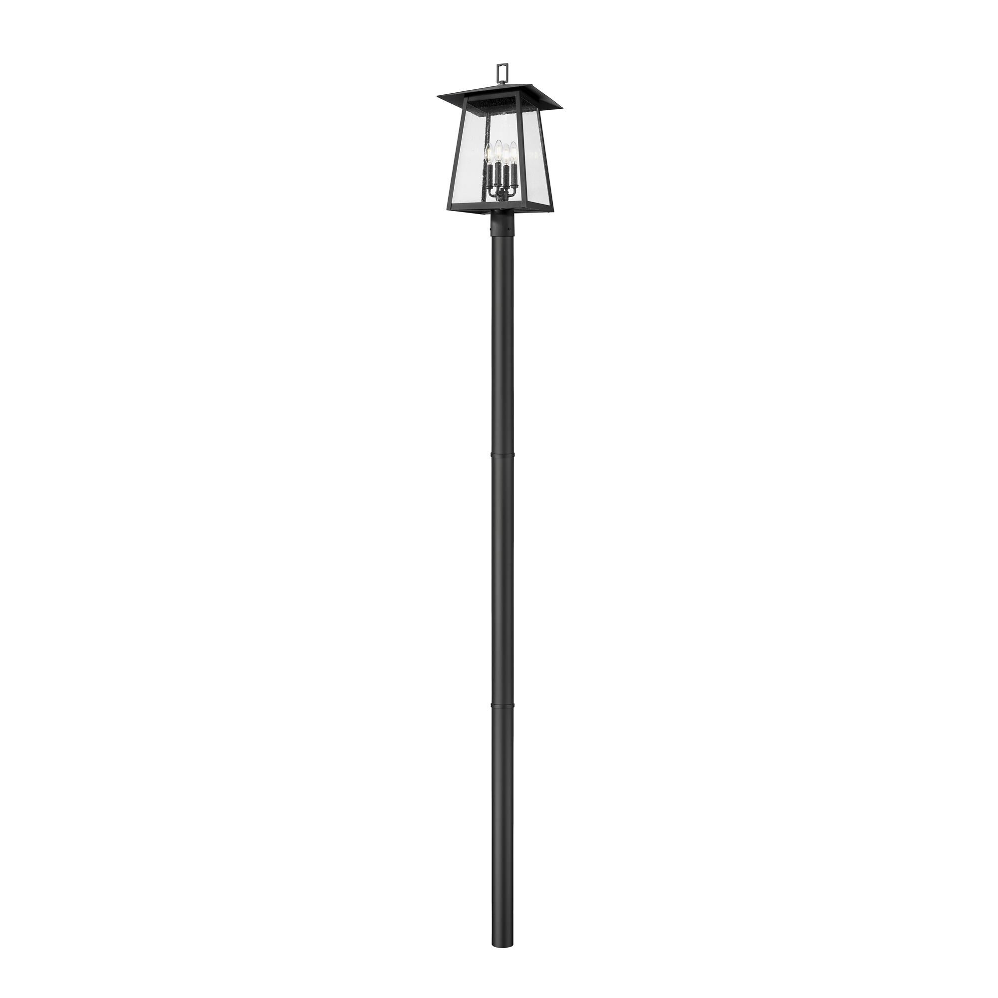 Shown in Black finish and Clear Seedy glass and Clear Seedy shade