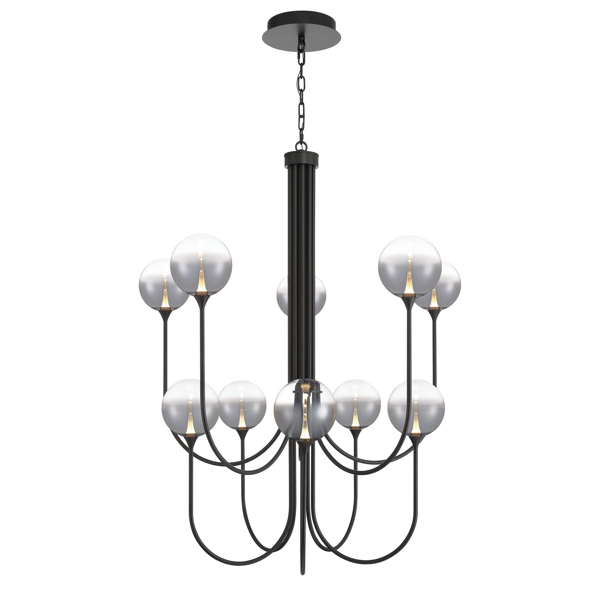 Shown in Black finish and Smoked glass