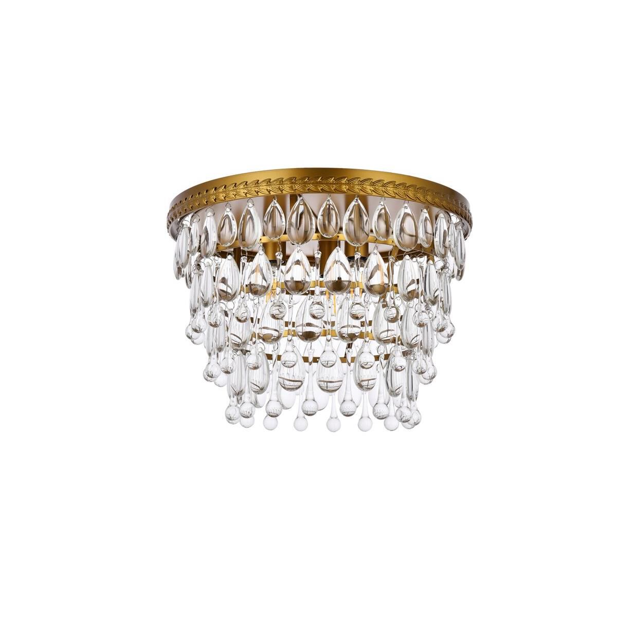 Nordic 15 Inch 3 Light Flush Mount by Elegant Lighting