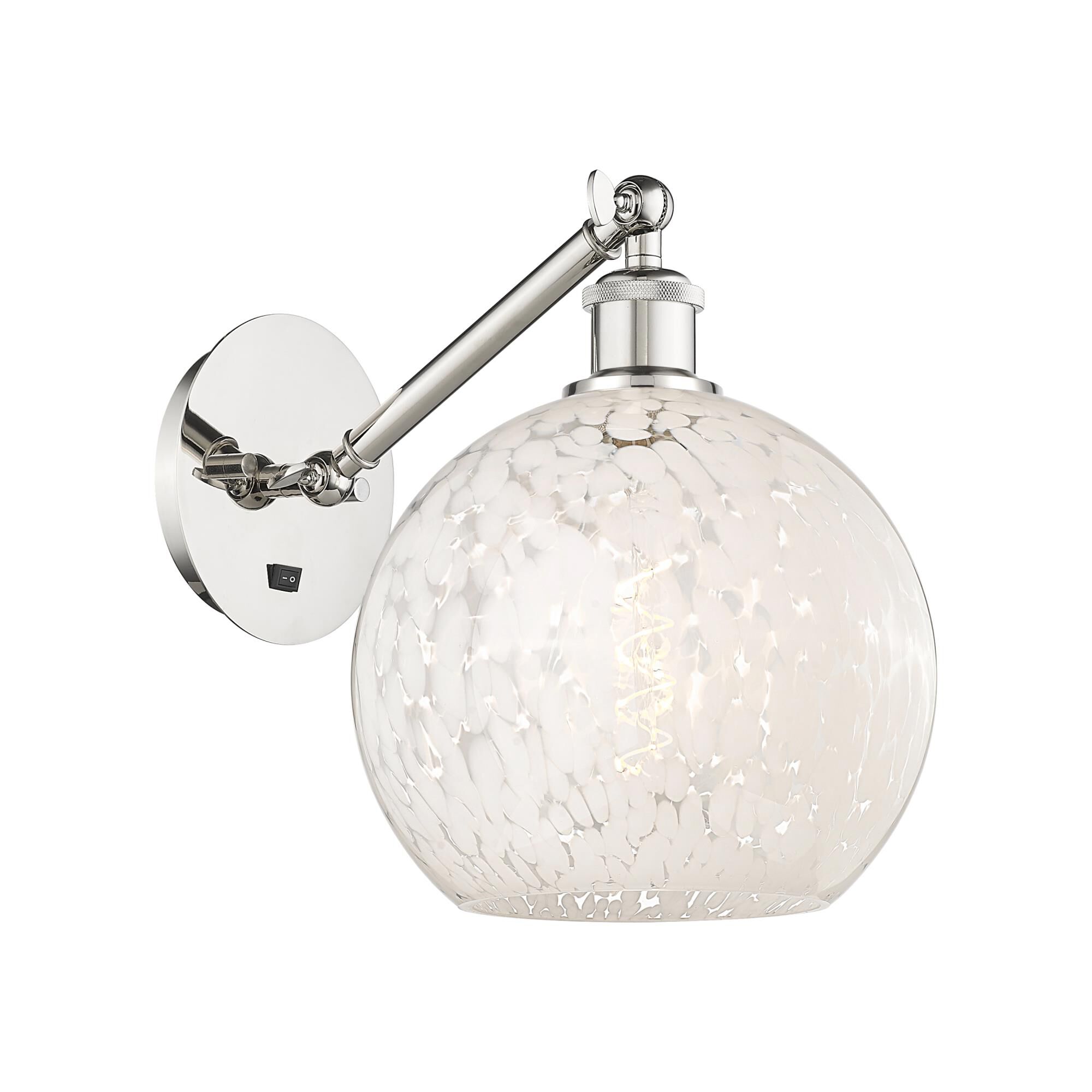 Bruno Marashlian White Mouchette 10 Inch Wall Swing Lamp by Innovations Lighting