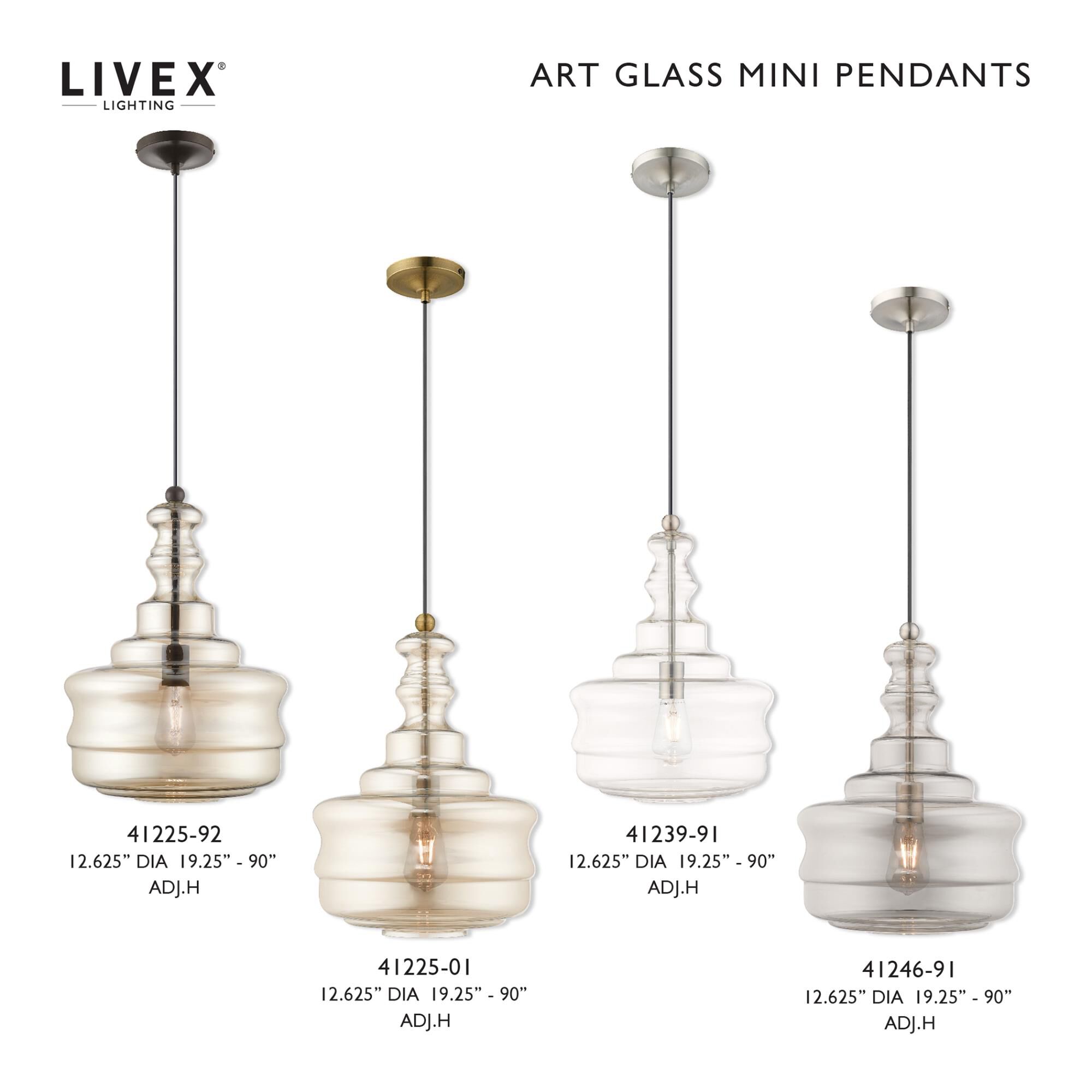 Shown in Brushed Nickel finish and Clear glass