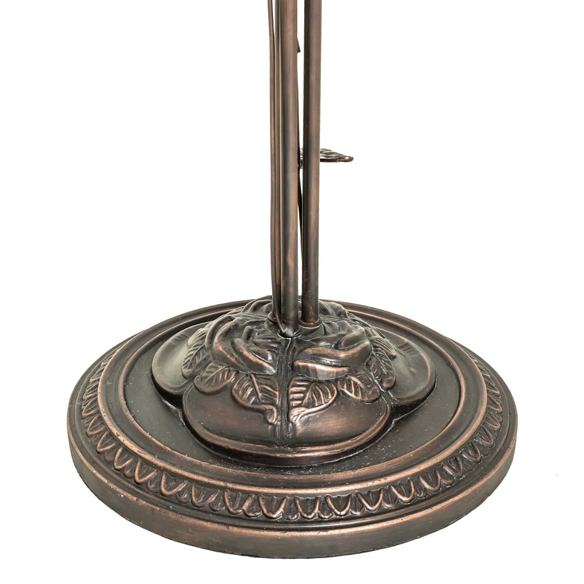 Shown in Mahogany Bronze finish and Pink;Blue glass