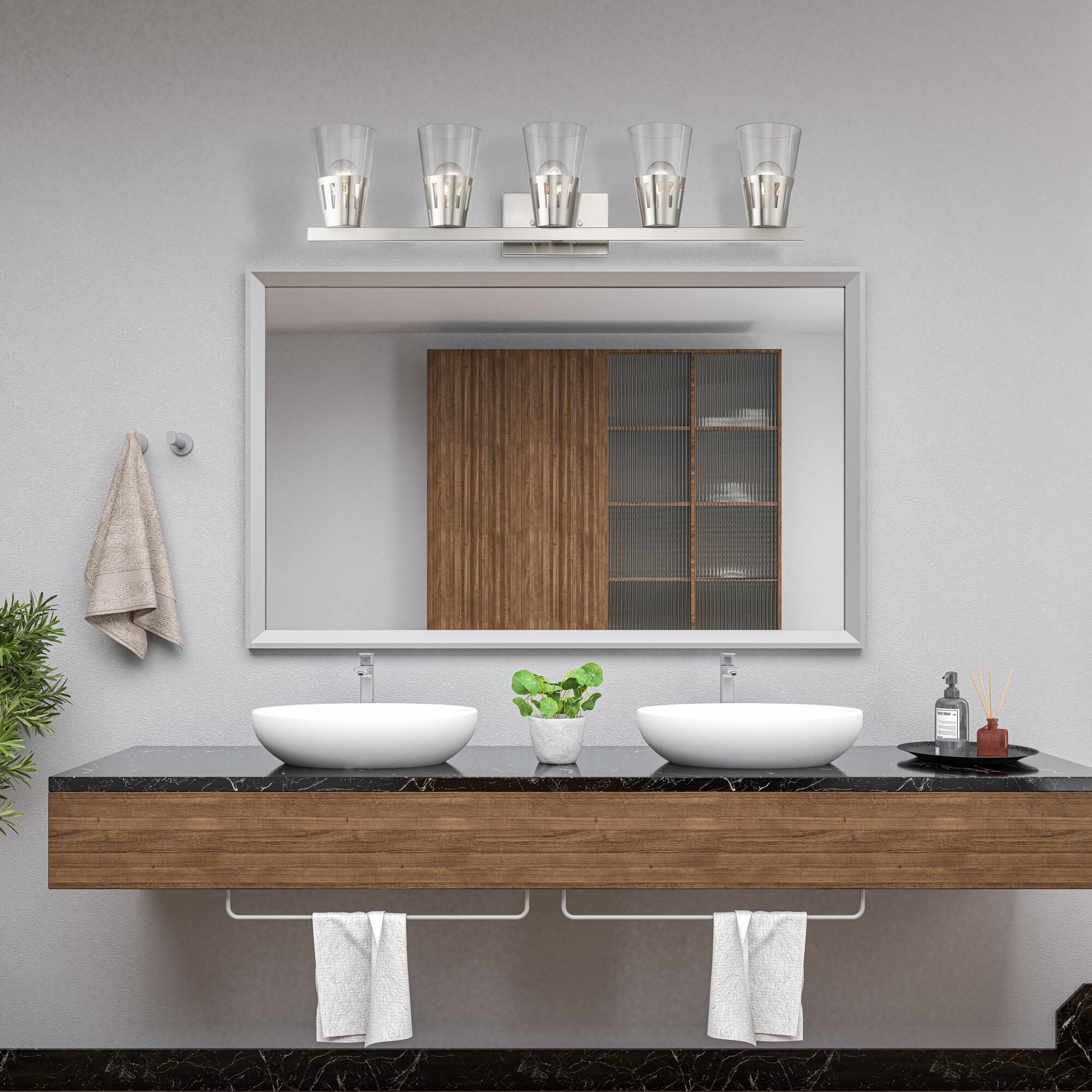 Bennington 35 Inch 5 Light Bath Vanity Light by Livex Lighting