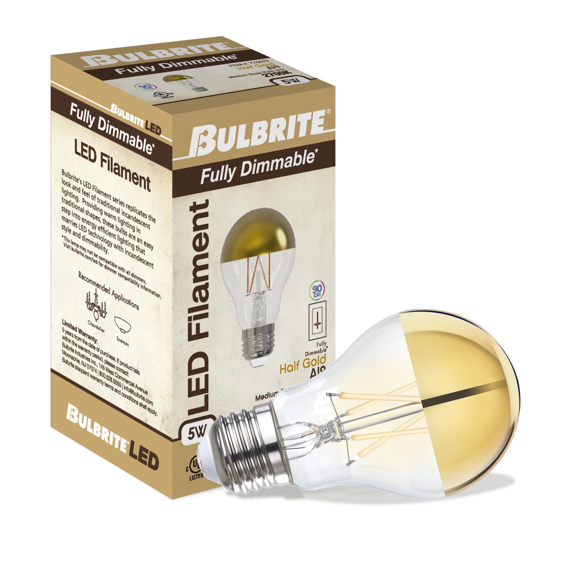 5 Watt 2700K A19 LED Light Bulb by Bulbrite
