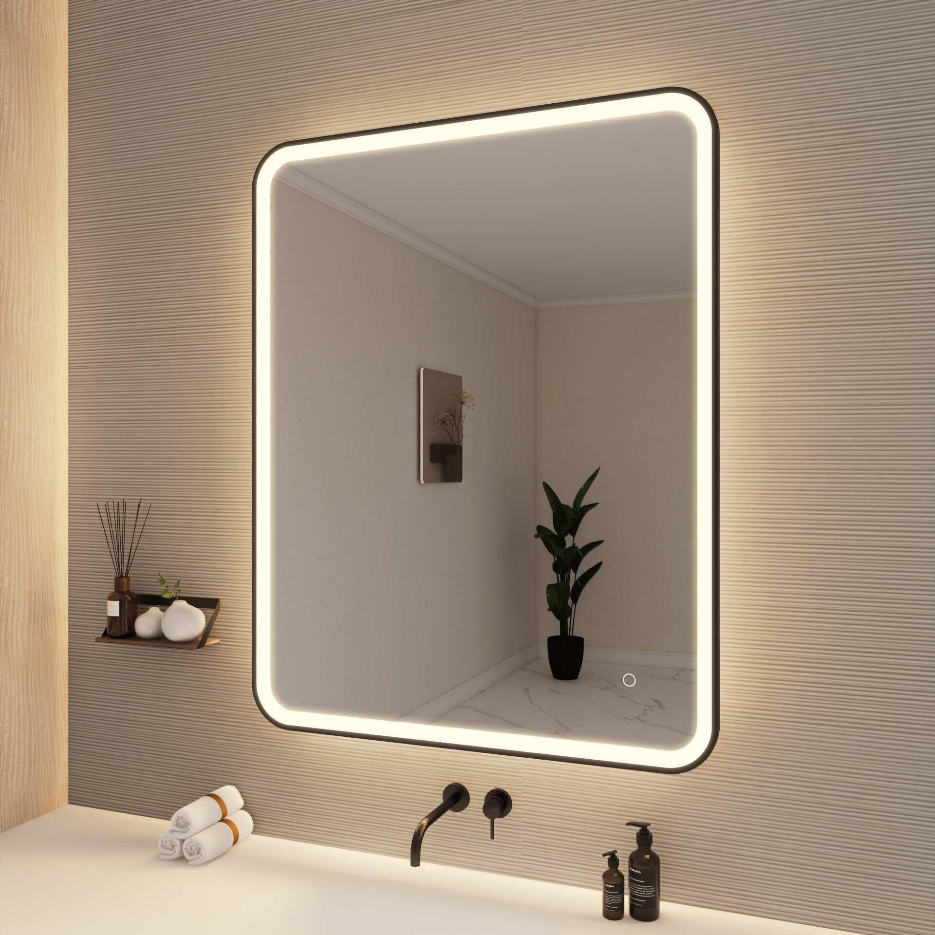 Harmoni 42 Inch Round LED Lighted Mirror by Elegant Decor