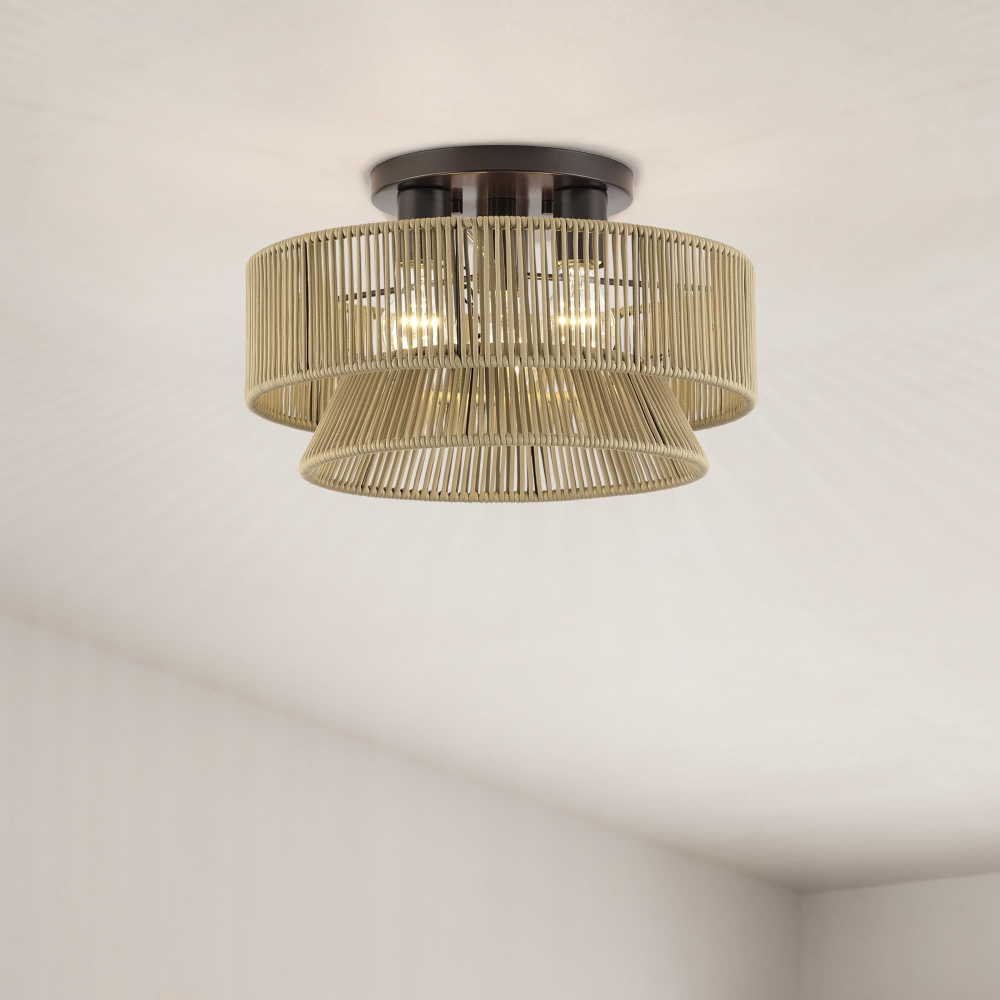 Florell 15 Inch Semi Flush Mount by Livex Lighting