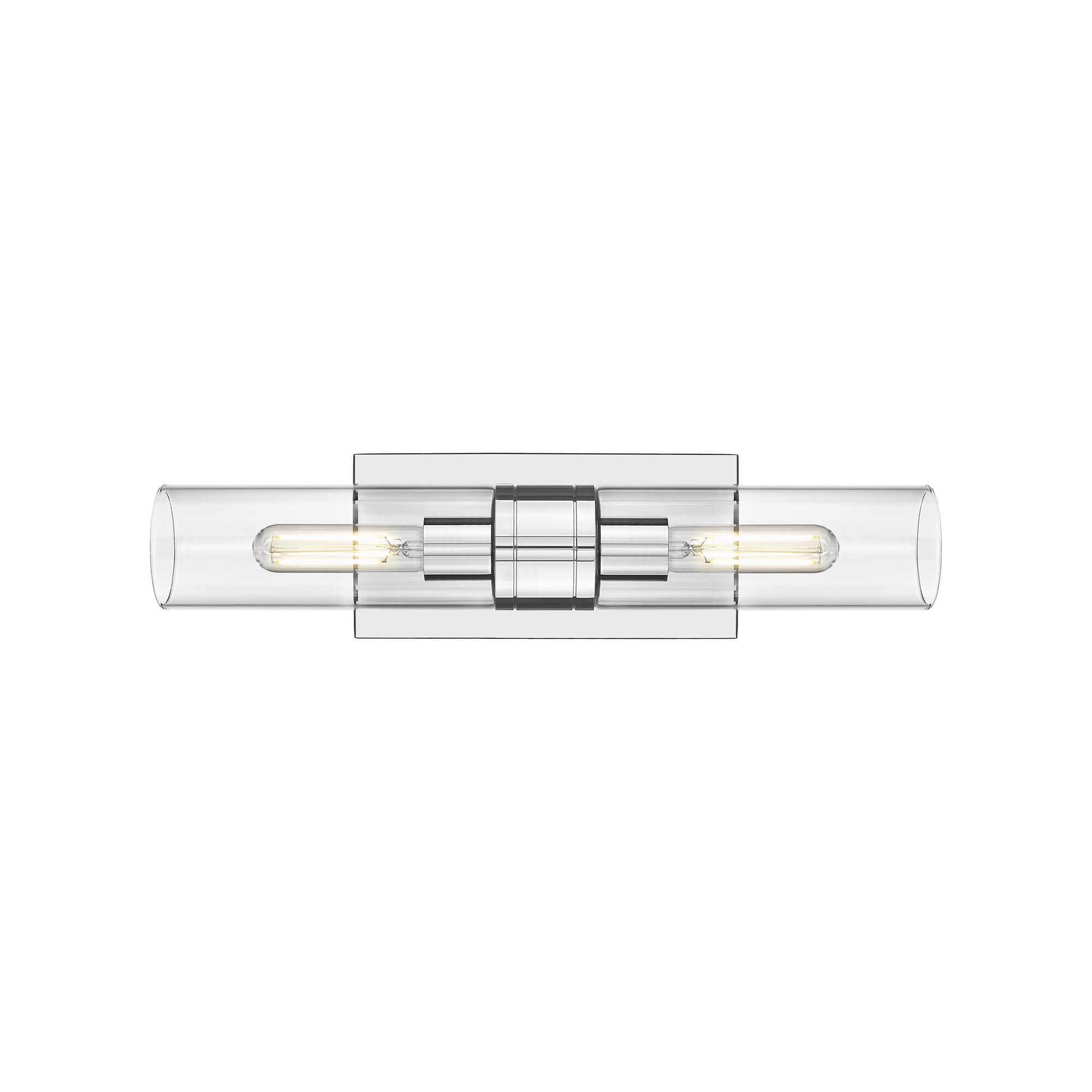 Shown in Polished Chrome finish and Clear glass