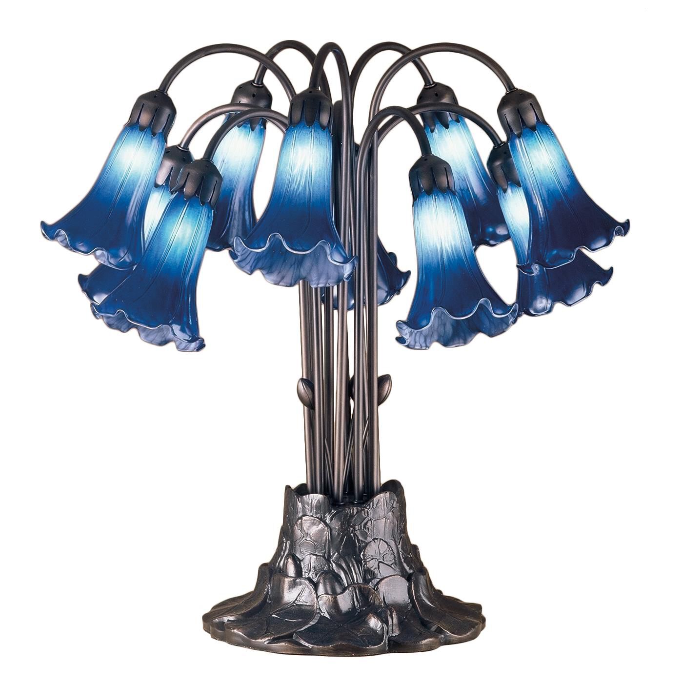 Blue Pond Lily 22 Inch Table Lamp by Meyda Lighting
