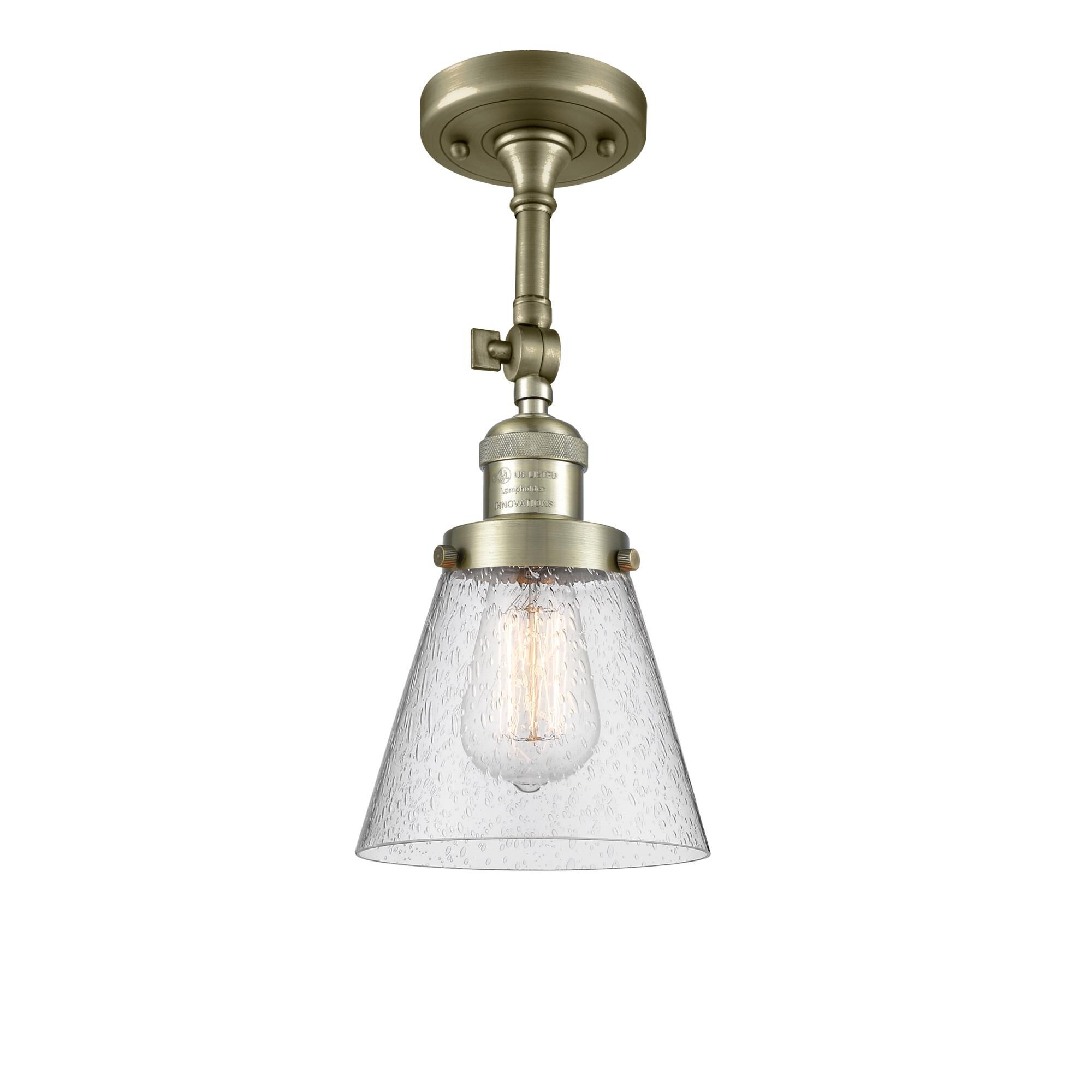 Bruno Marashlian Small Cone 6 Inch 1 Light Semi Flush Mount by Innovations Lighting