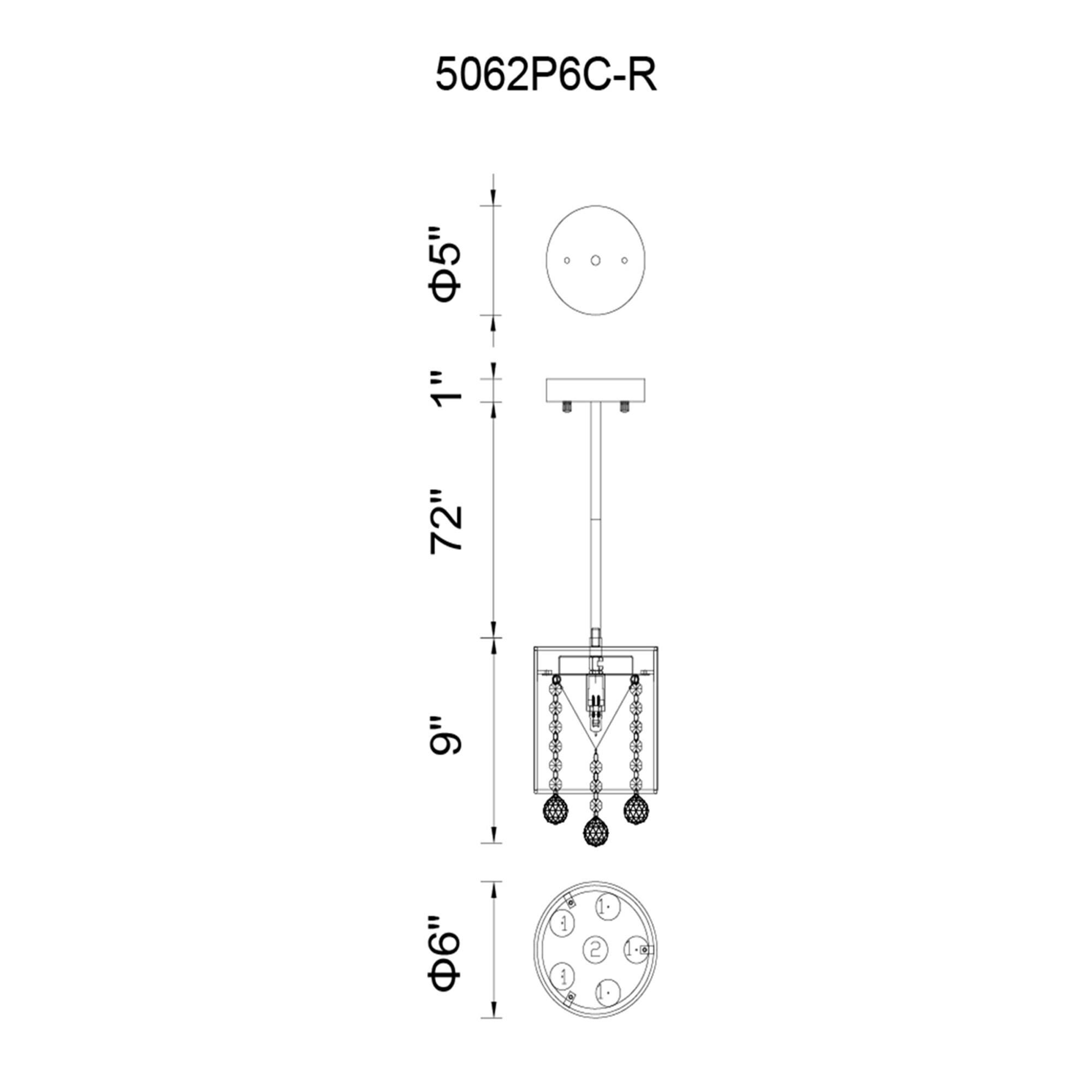 CWI Lighting Radiant 6 Inch Mini Pendant