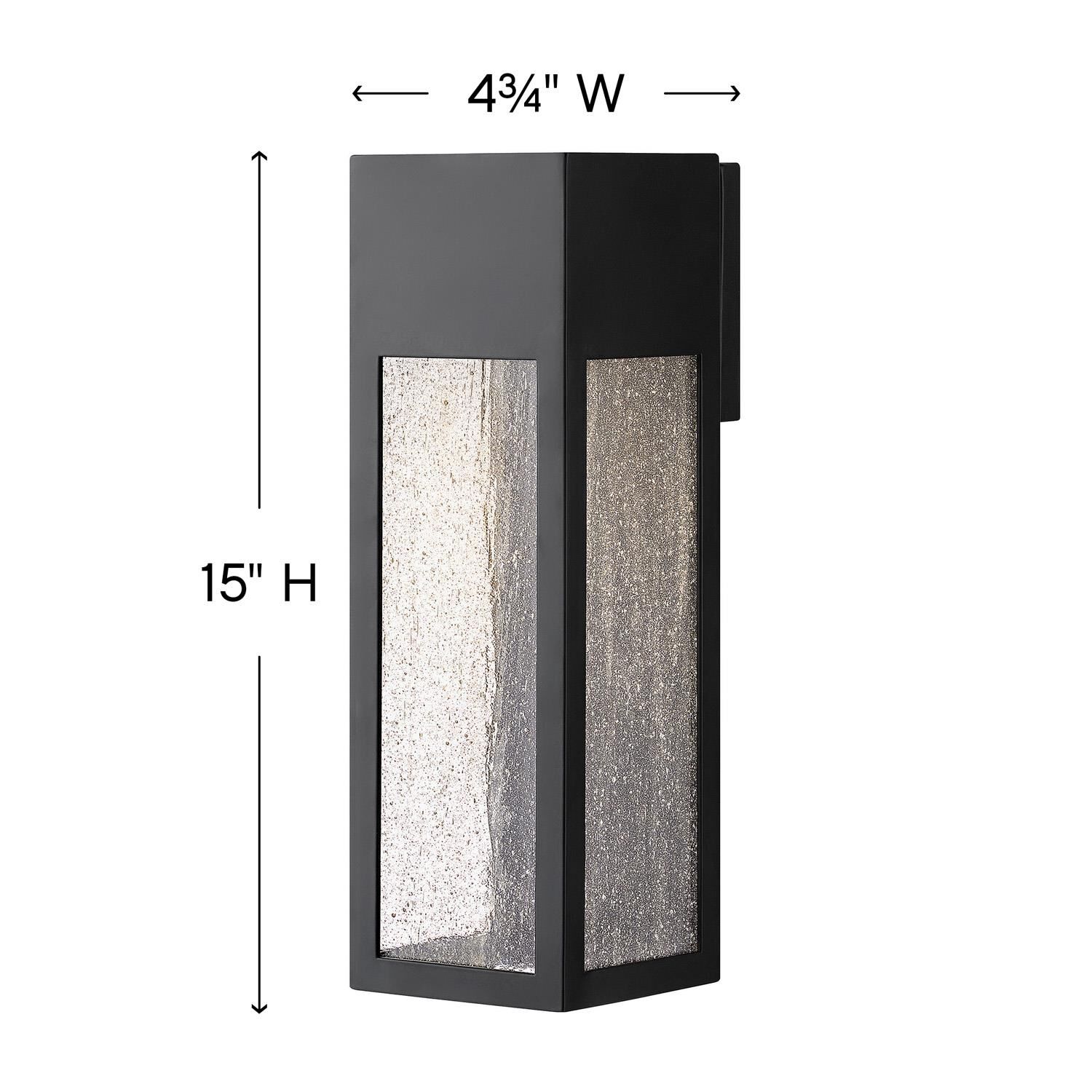 Shown in Satin Black finish and Clear Seedy glass