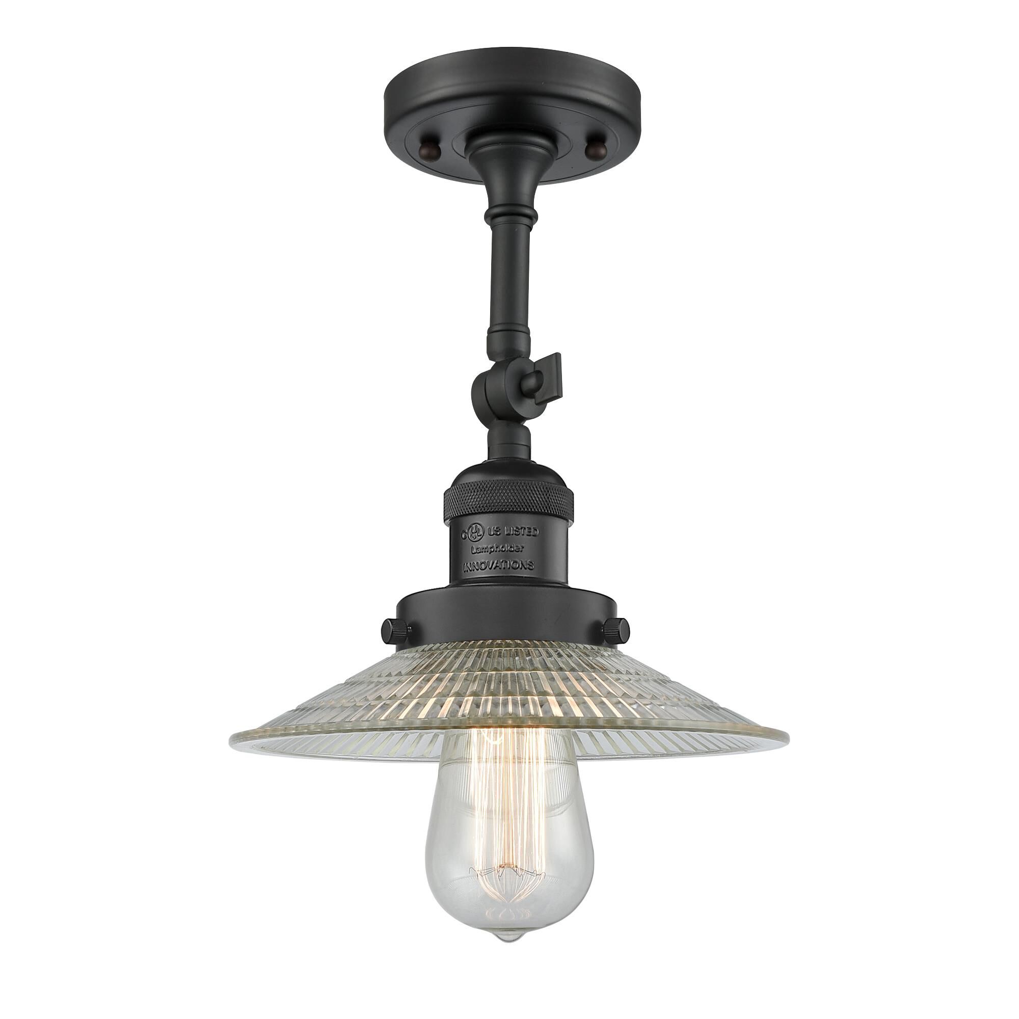 Bruno Marashlian Halophane 8 Inch 1 Light Semi Flush Mount by Innovations Lighting