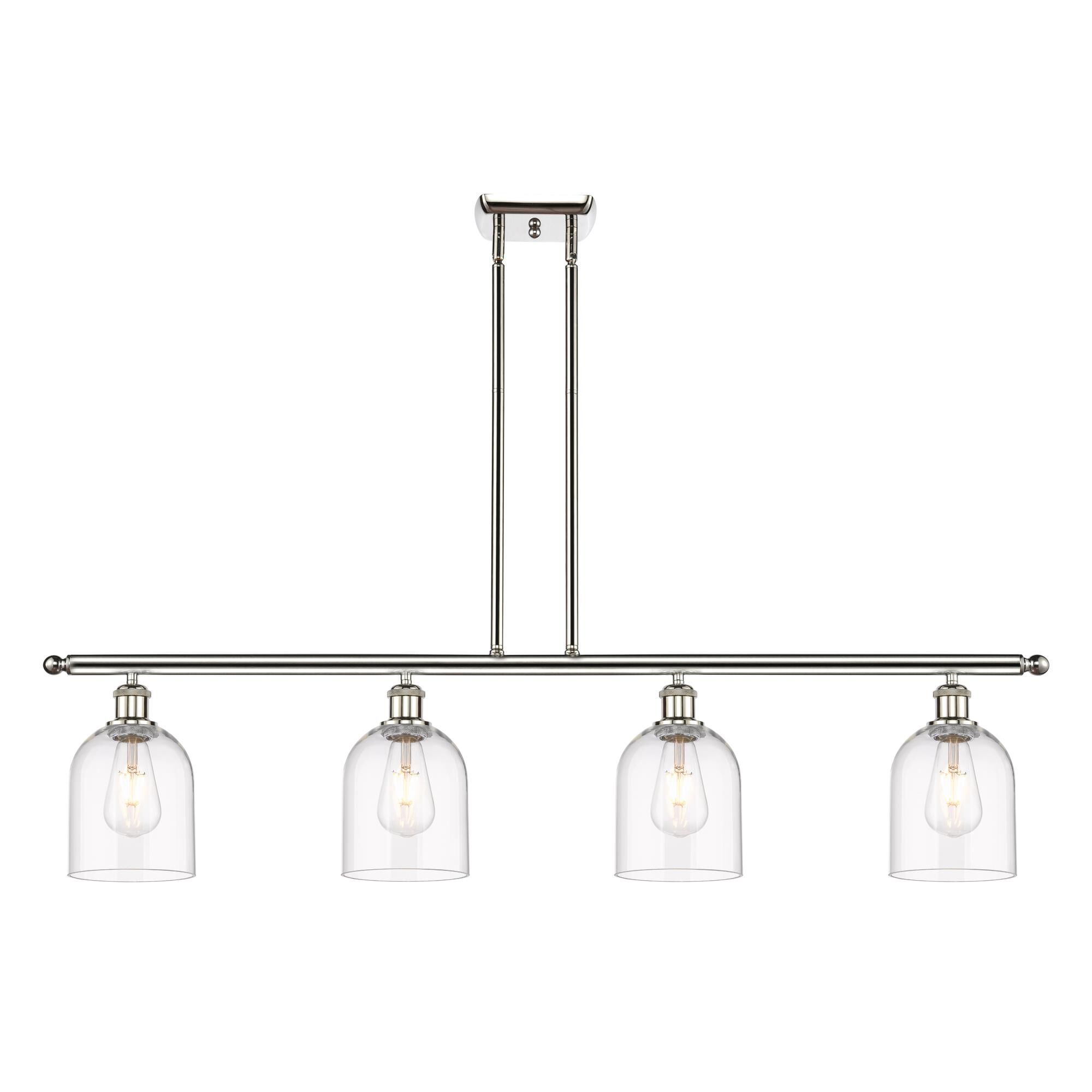 Shown in Polished Nickel finish and Clear glass