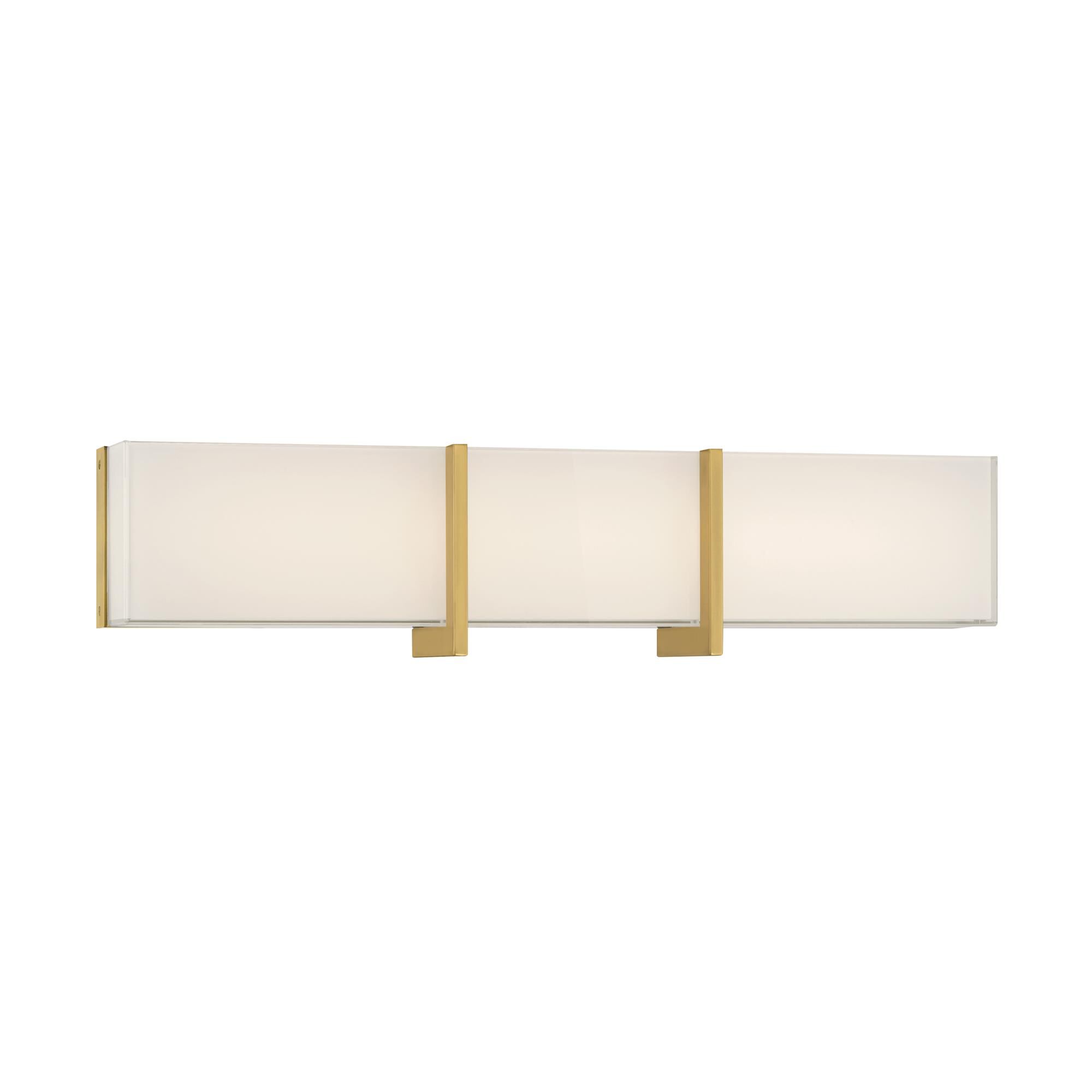 Shown in Legacy Brass finish and White glass