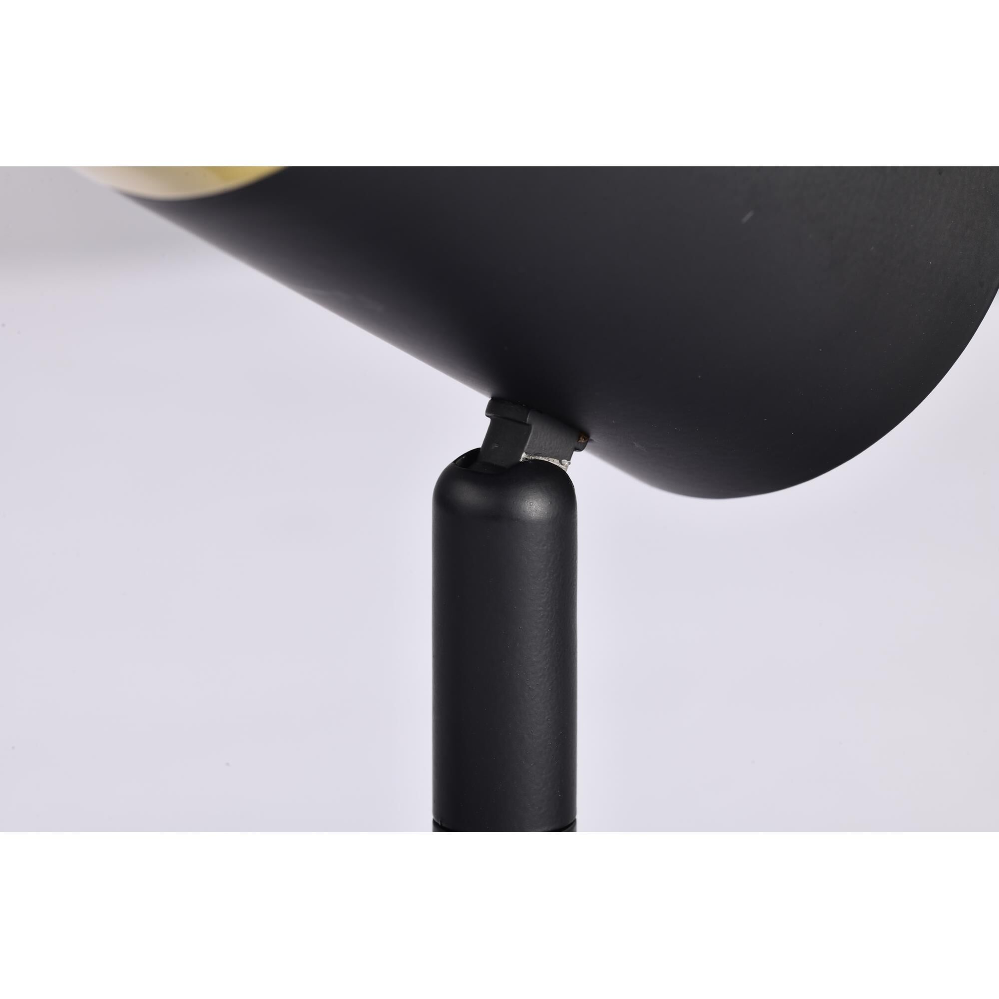 Shown in Matte Black and Brushed Brass finish