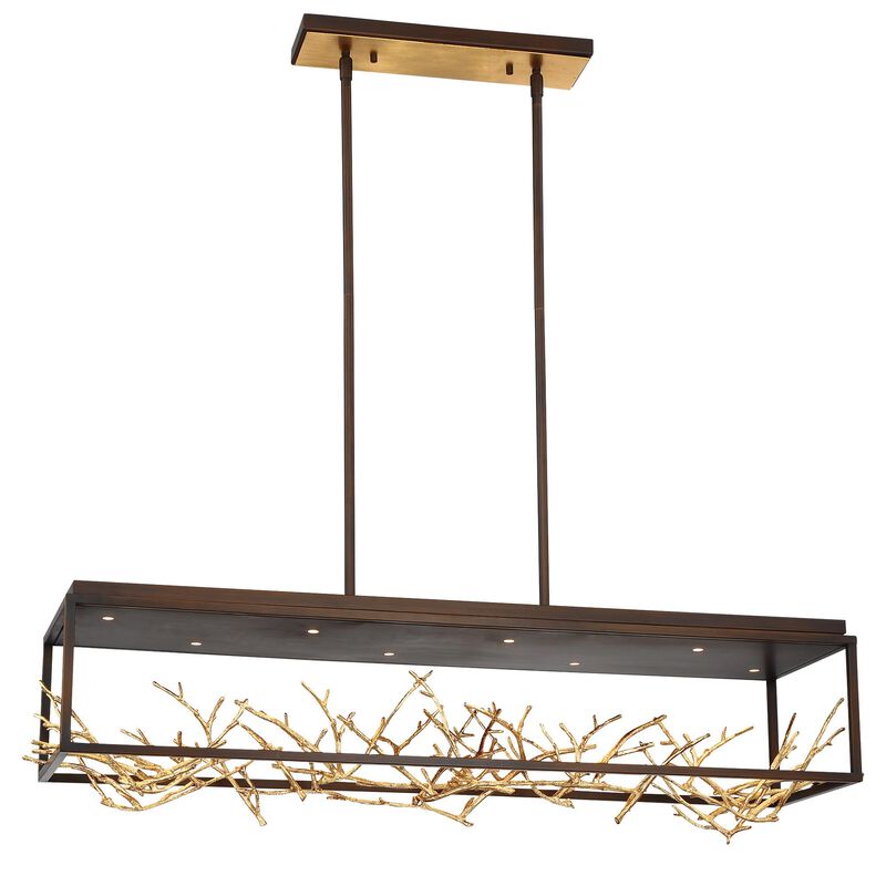 Aerie Medium Linear Chandelier by Eurofase Lighting
