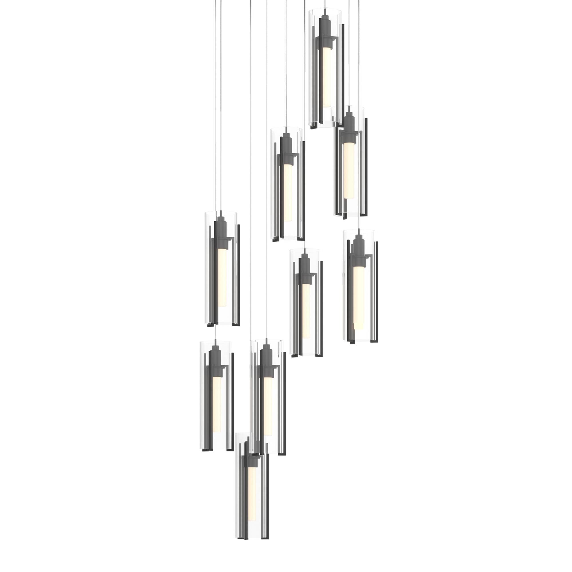 Exos Glass 21 Inch Multi Light Pendant by Hubbardton Forge