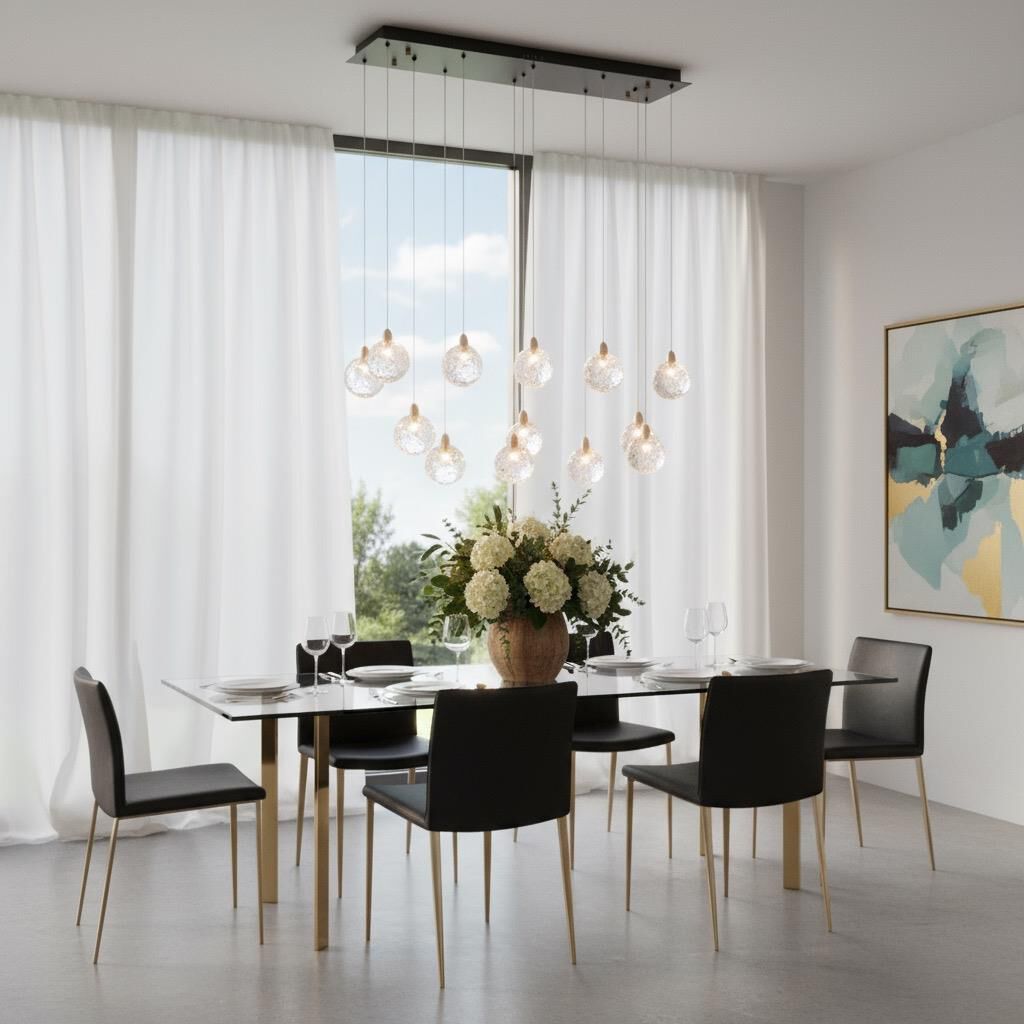 Snowflake 40 Inch Linear Suspension Light by Artcraft