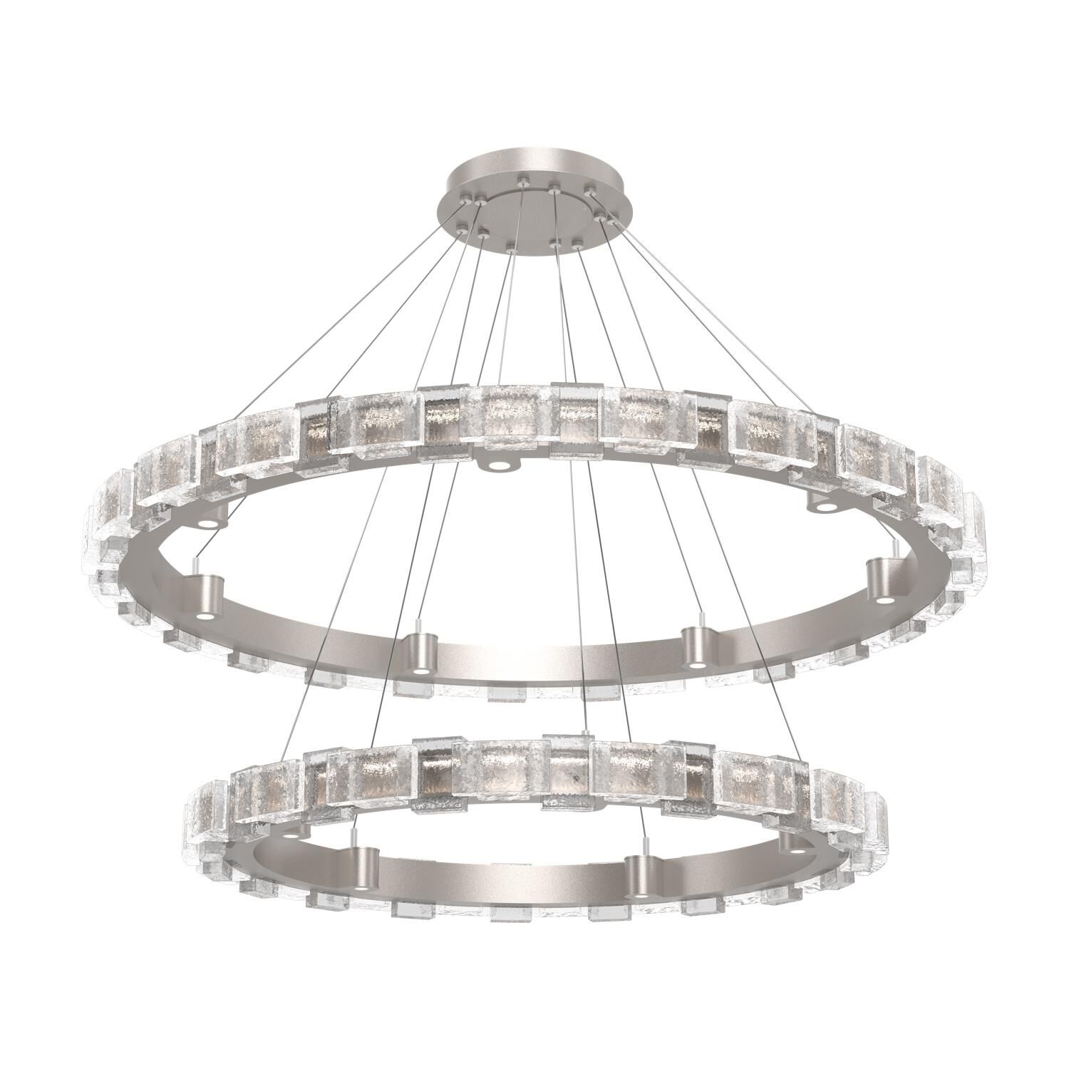 Shown in Beige Silver finish and Clear glass