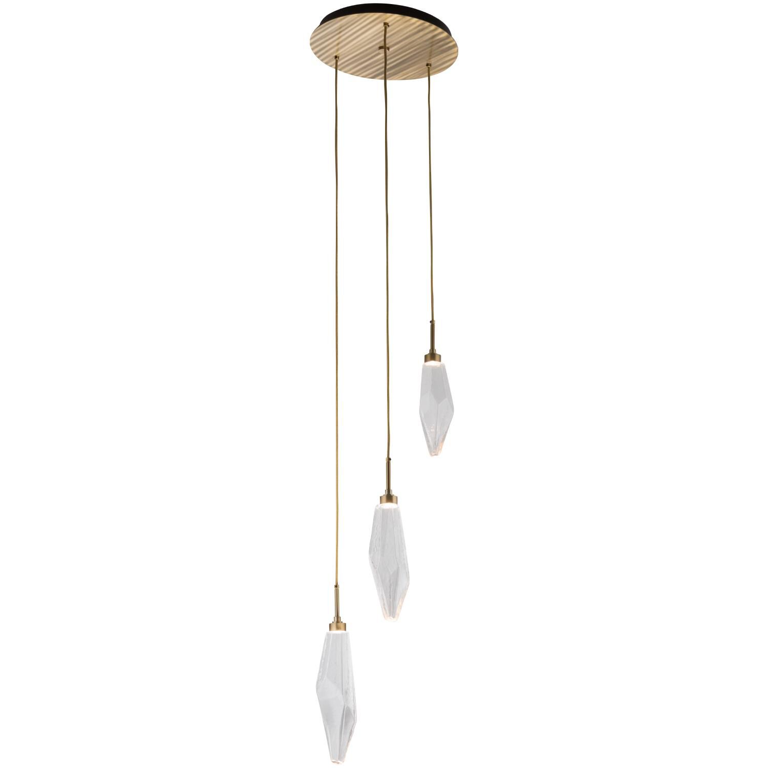 Rock Crystal Multi Light Pendant by Hammerton Studio