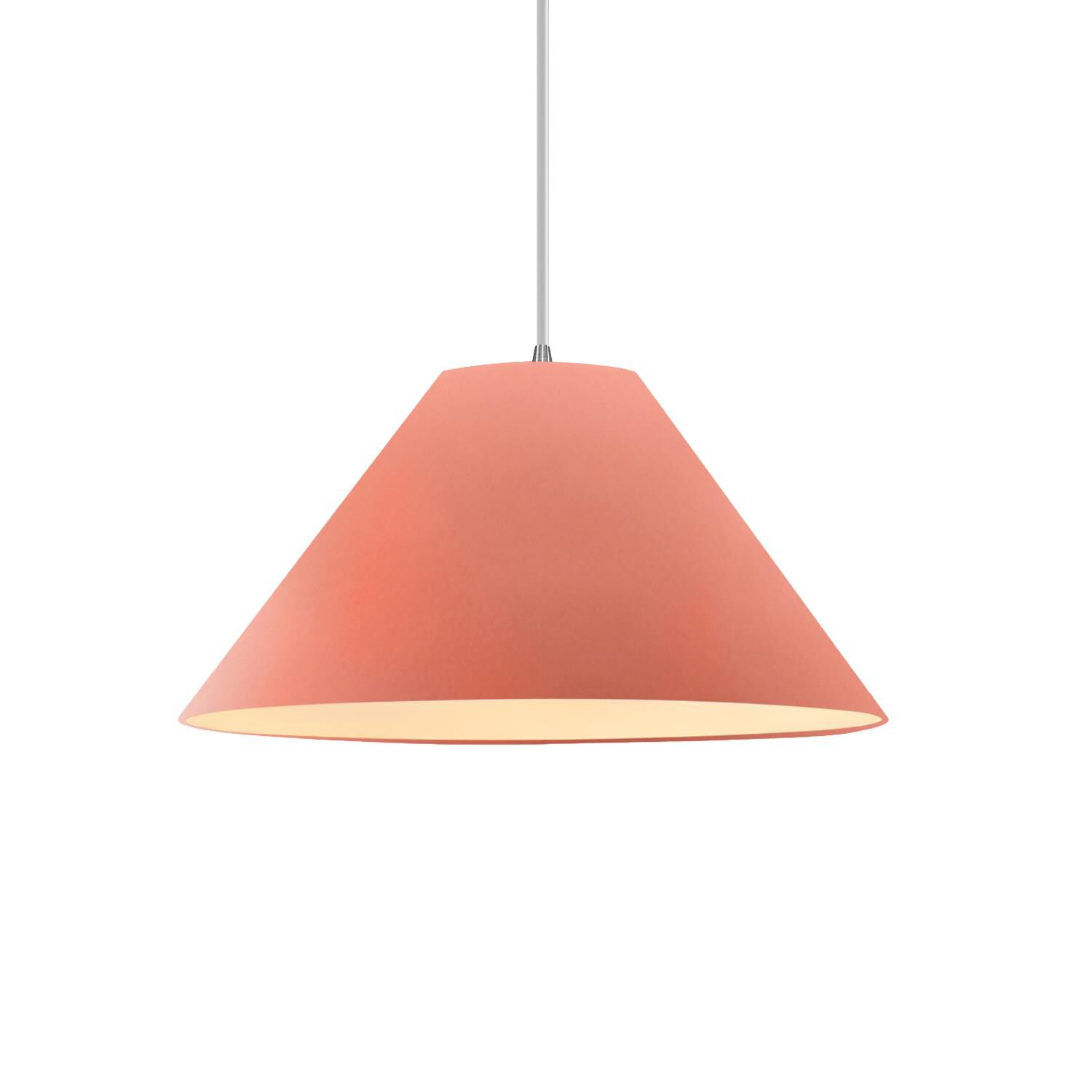 Shown in Brushed Nickel finish and Gloss Blush shade