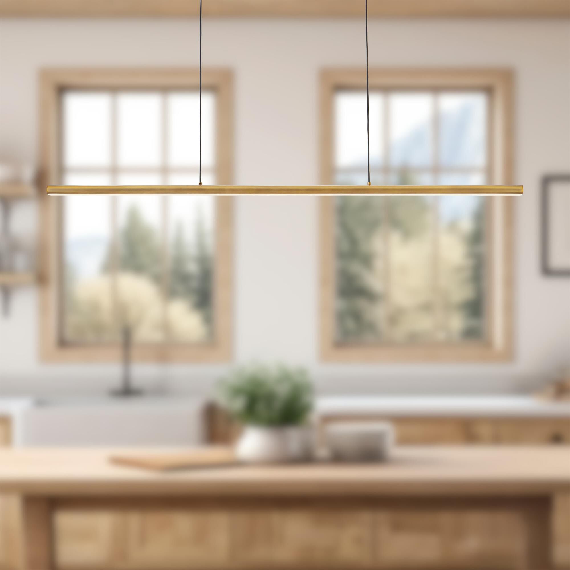 Shown in Vintage Brass finish and Frosted Polycarbonate Diffuser glass