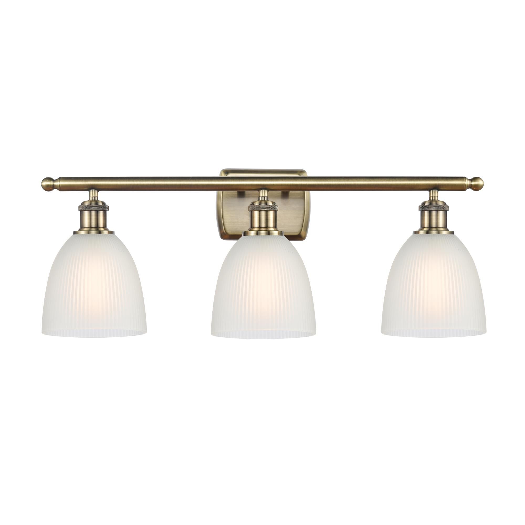 Shown in Antique Brass finish and Dome glass and Glass shade