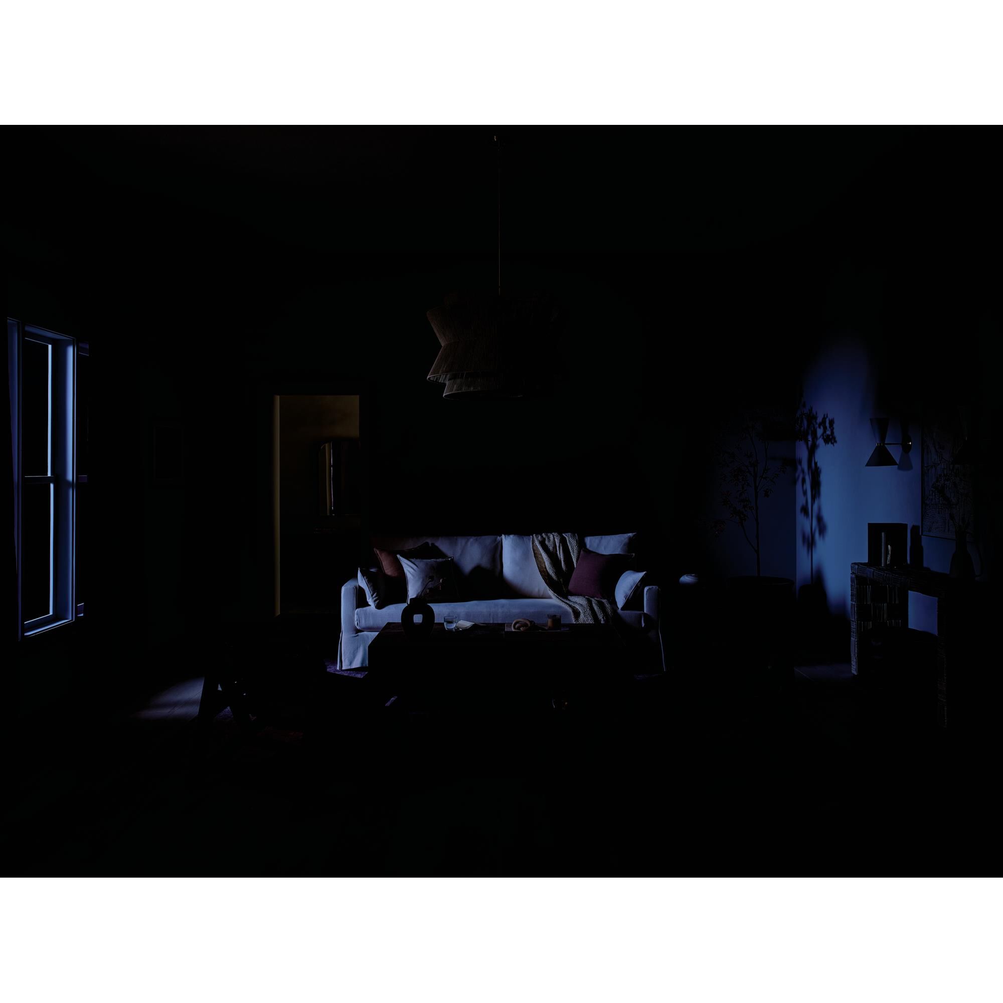 Shown in Champagne Bronze finish and Natural Fibers Textured shade