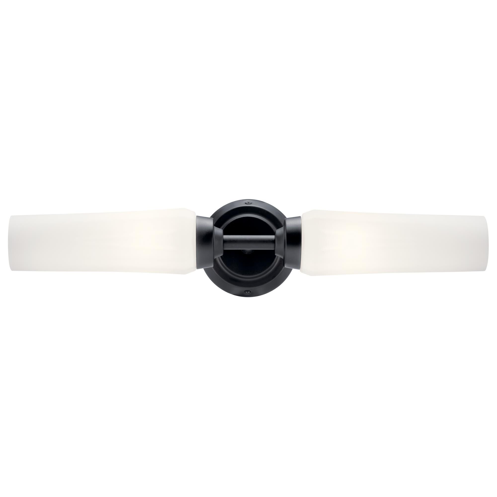 Shown in Black finish and Satin Etched Cased Opal glass