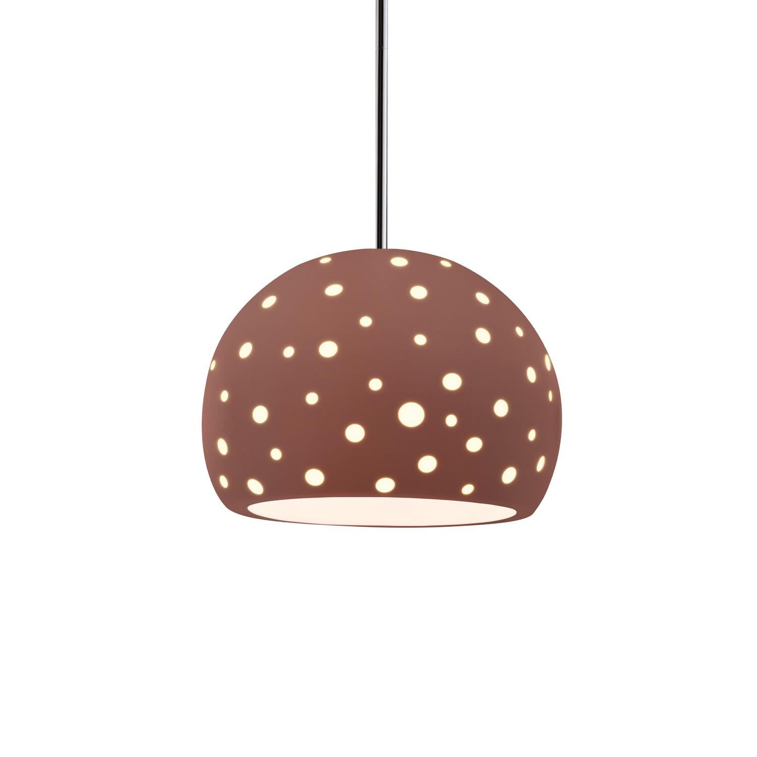 Perforated Globe 10 Inch Large Pendant by Justice Design Group