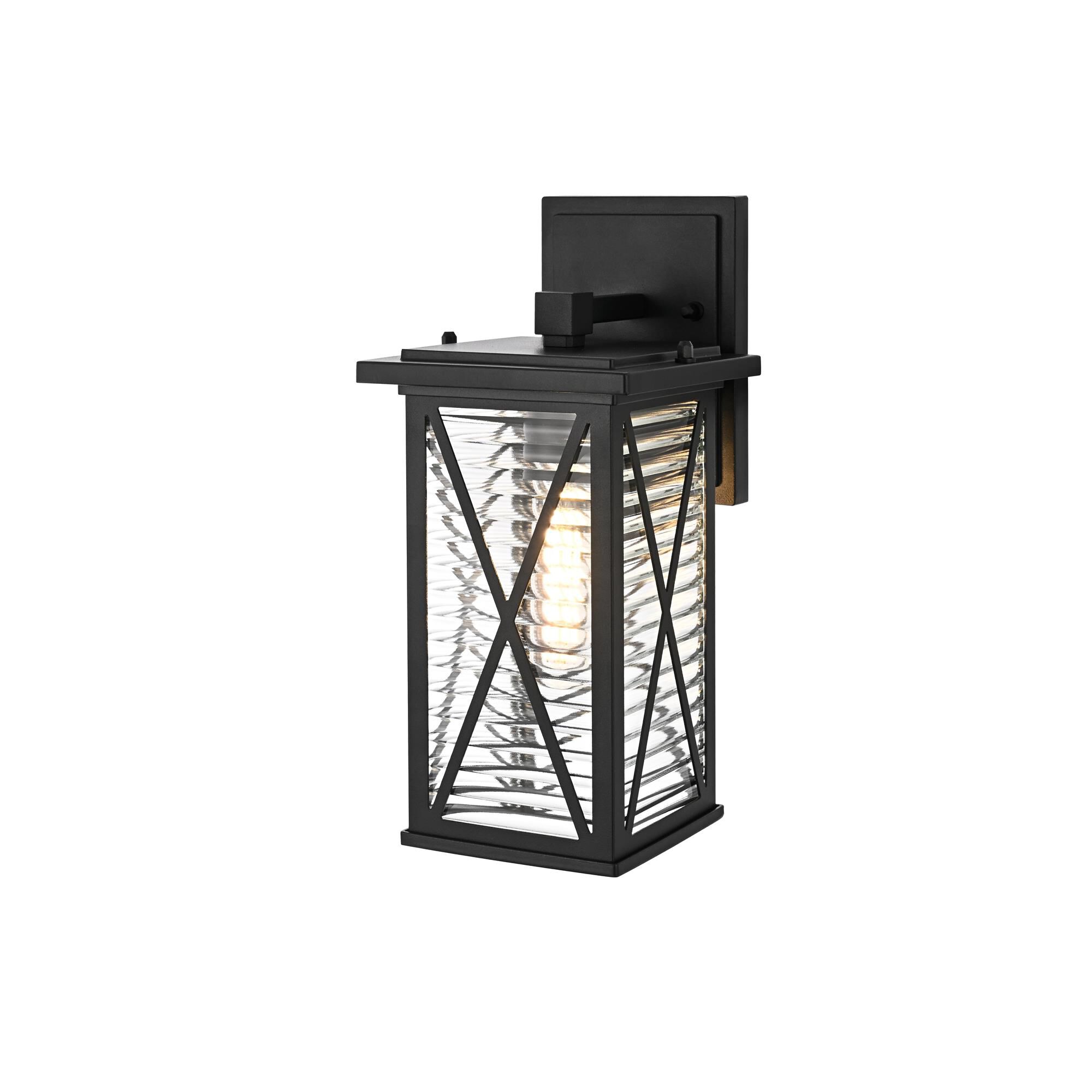 Shown in Black finish and Clear glass